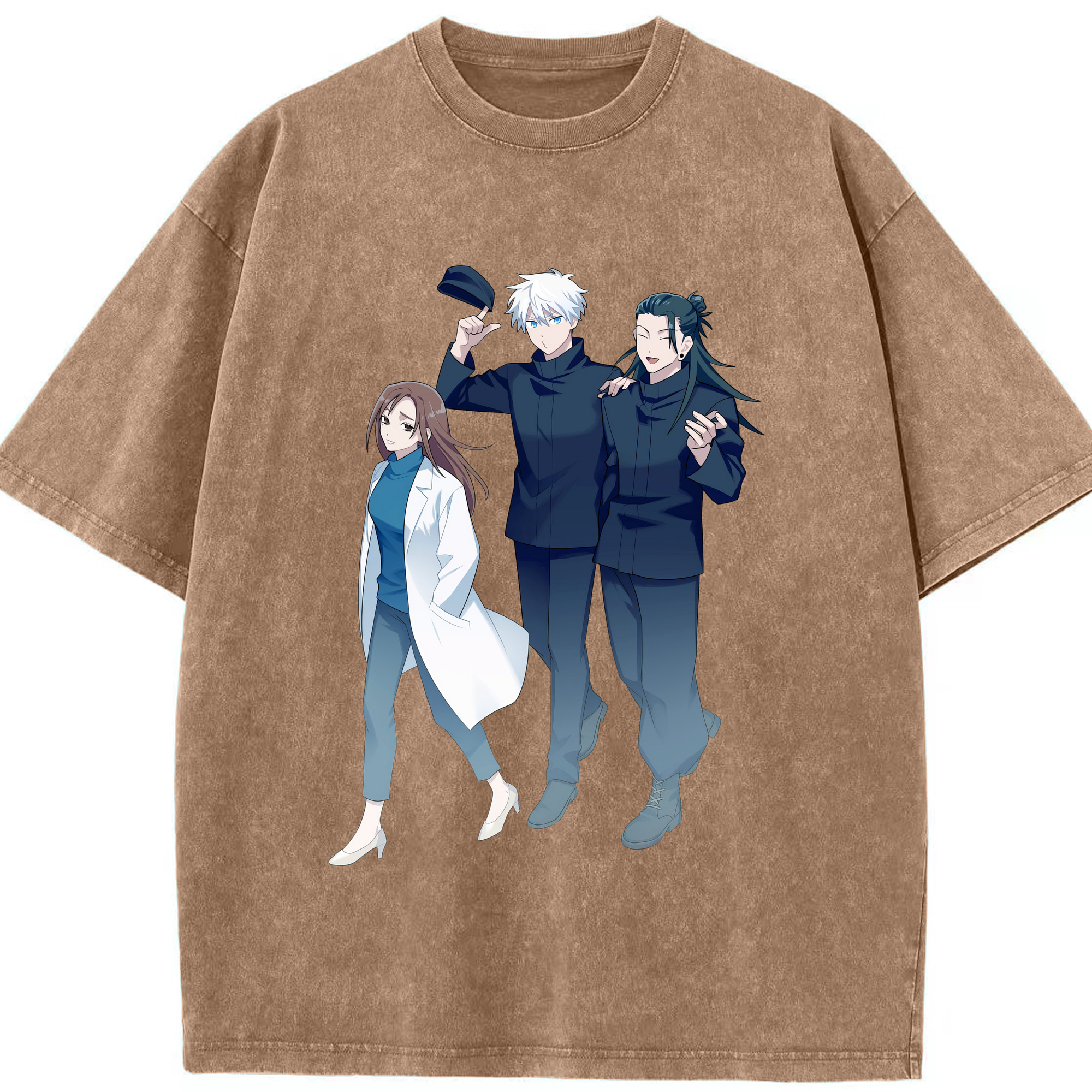 （画像用） 呪術廻戦 Jujutsu Kaisen 綿100% ヴィンテージ風 半袖Tシャツ（フロントプリント）