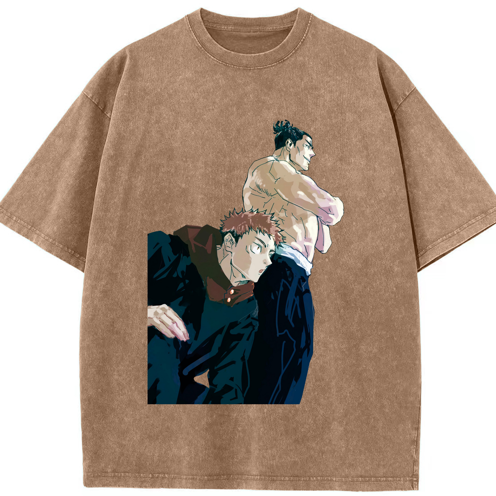 （画像用） 呪術廻戦 Jujutsu Kaisen 綿100% ヴィンテージ風 半袖Tシャツ（フロントプリント）