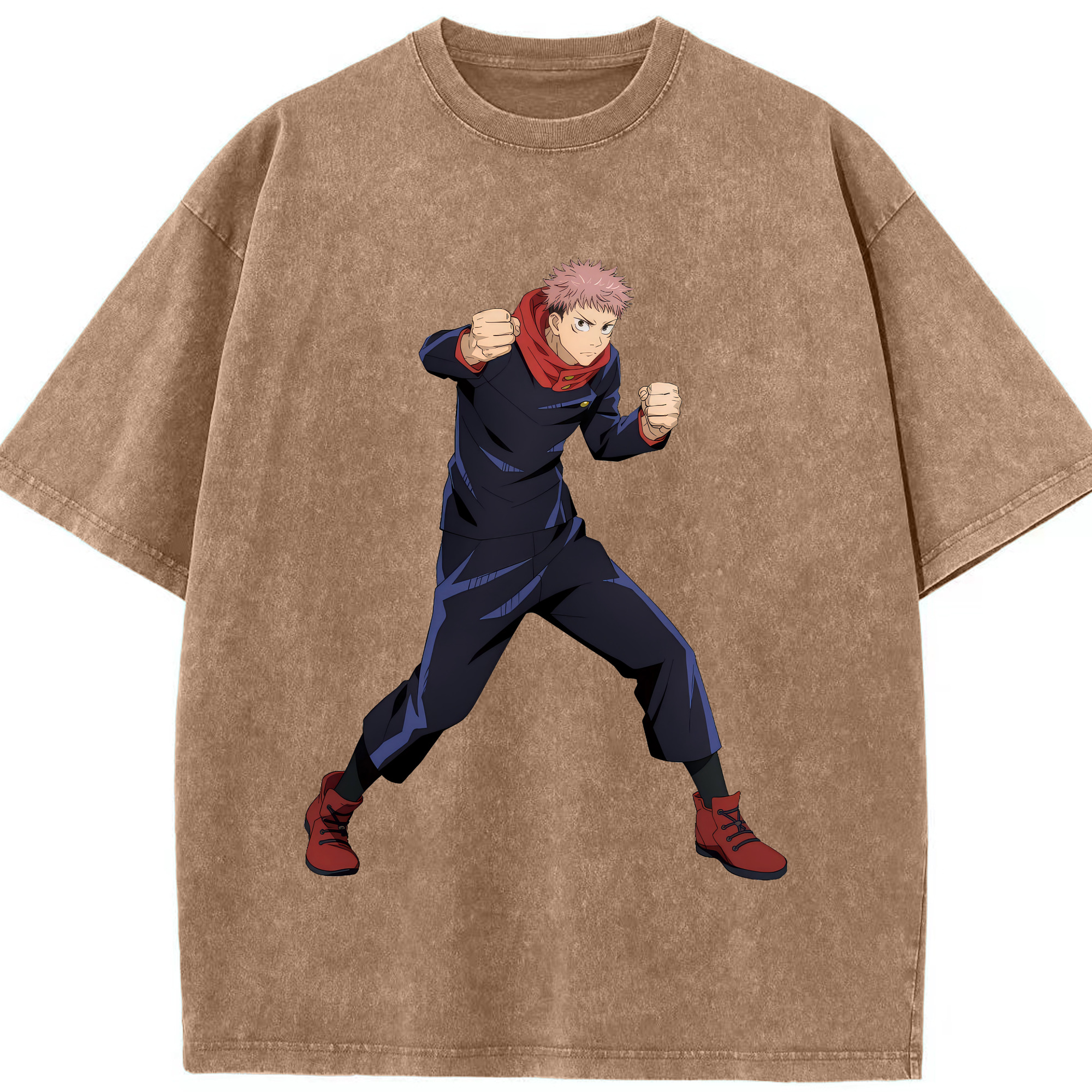 （画像用） 呪術廻戦 Jujutsu Kaisen 綿100% ヴィンテージ風 半袖Tシャツ（フロントプリント）