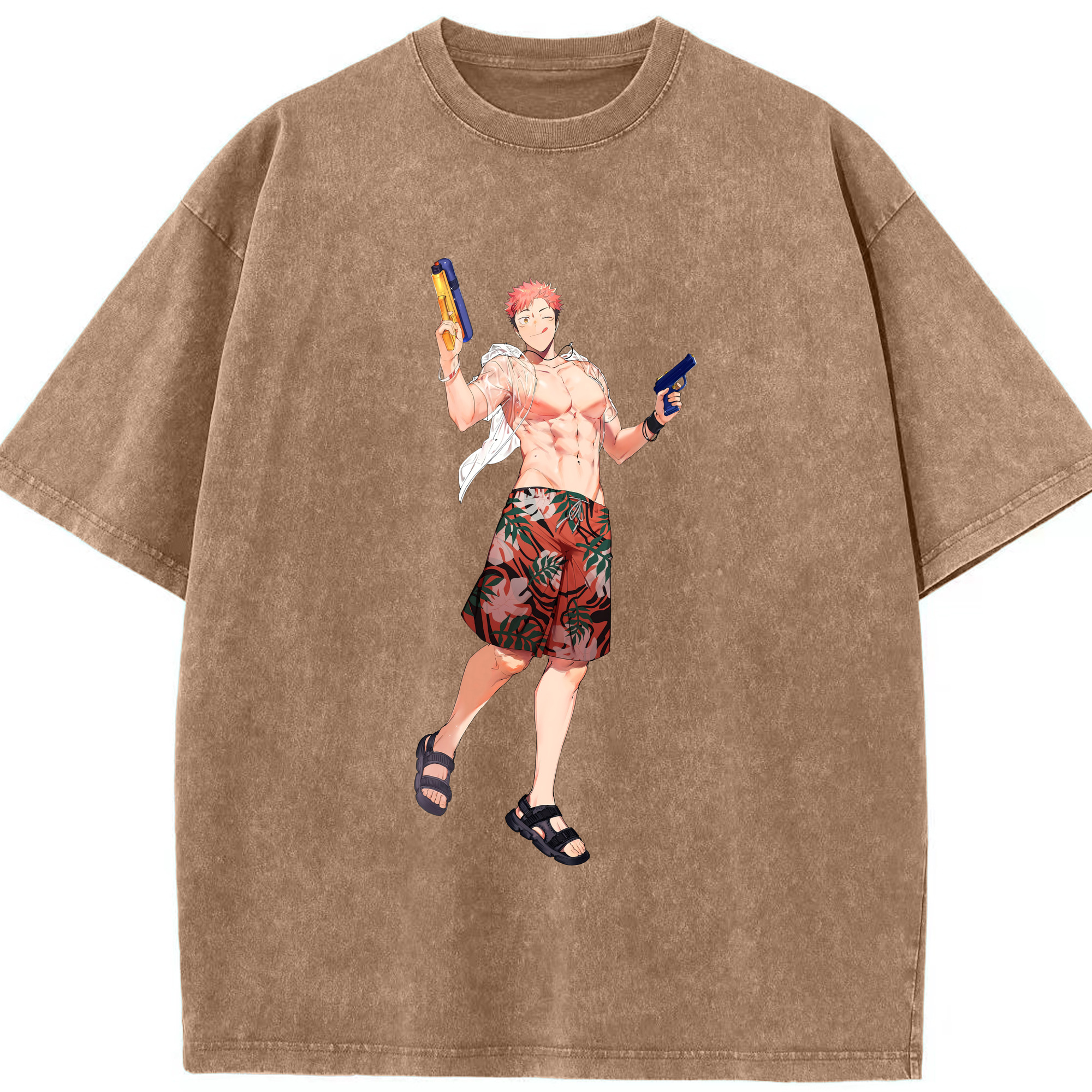 （画像用） 呪術廻戦 Jujutsu Kaisen 綿100% ヴィンテージ風 半袖Tシャツ（フロントプリント）