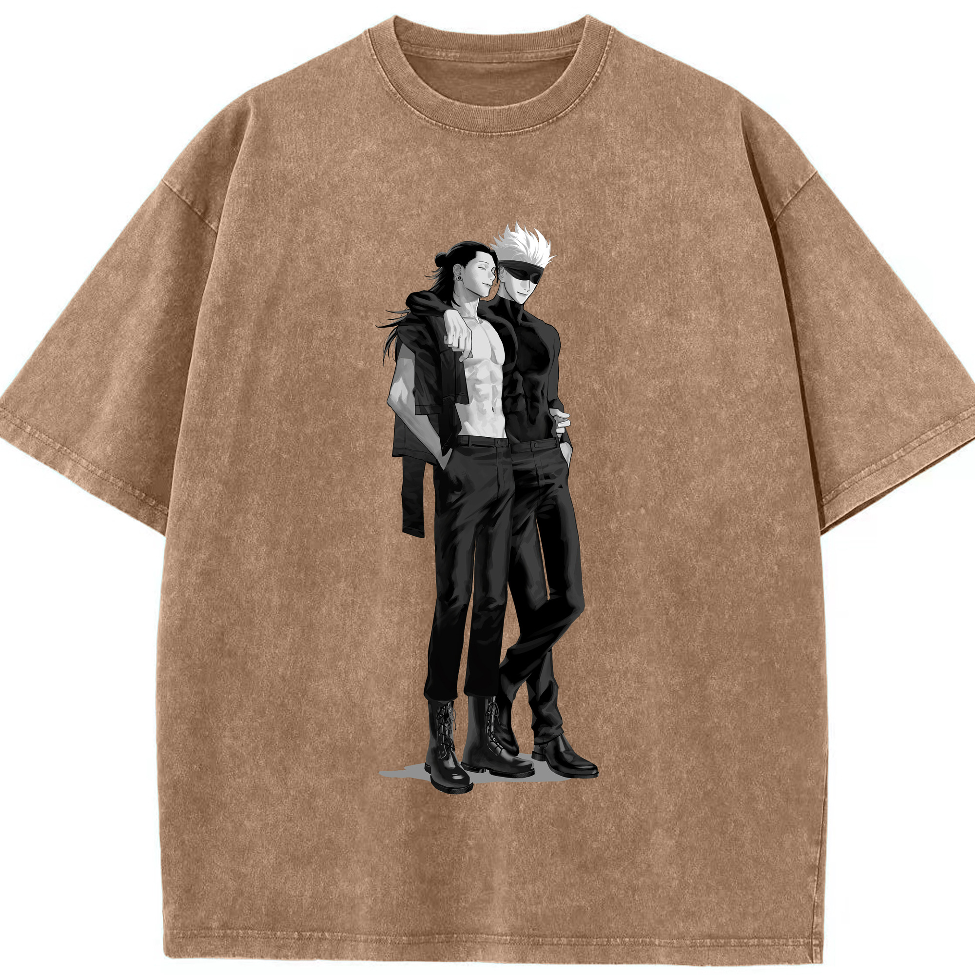 （画像用） 呪術廻戦 Jujutsu Kaisen 綿100% ヴィンテージ風 半袖Tシャツ（フロントプリント）