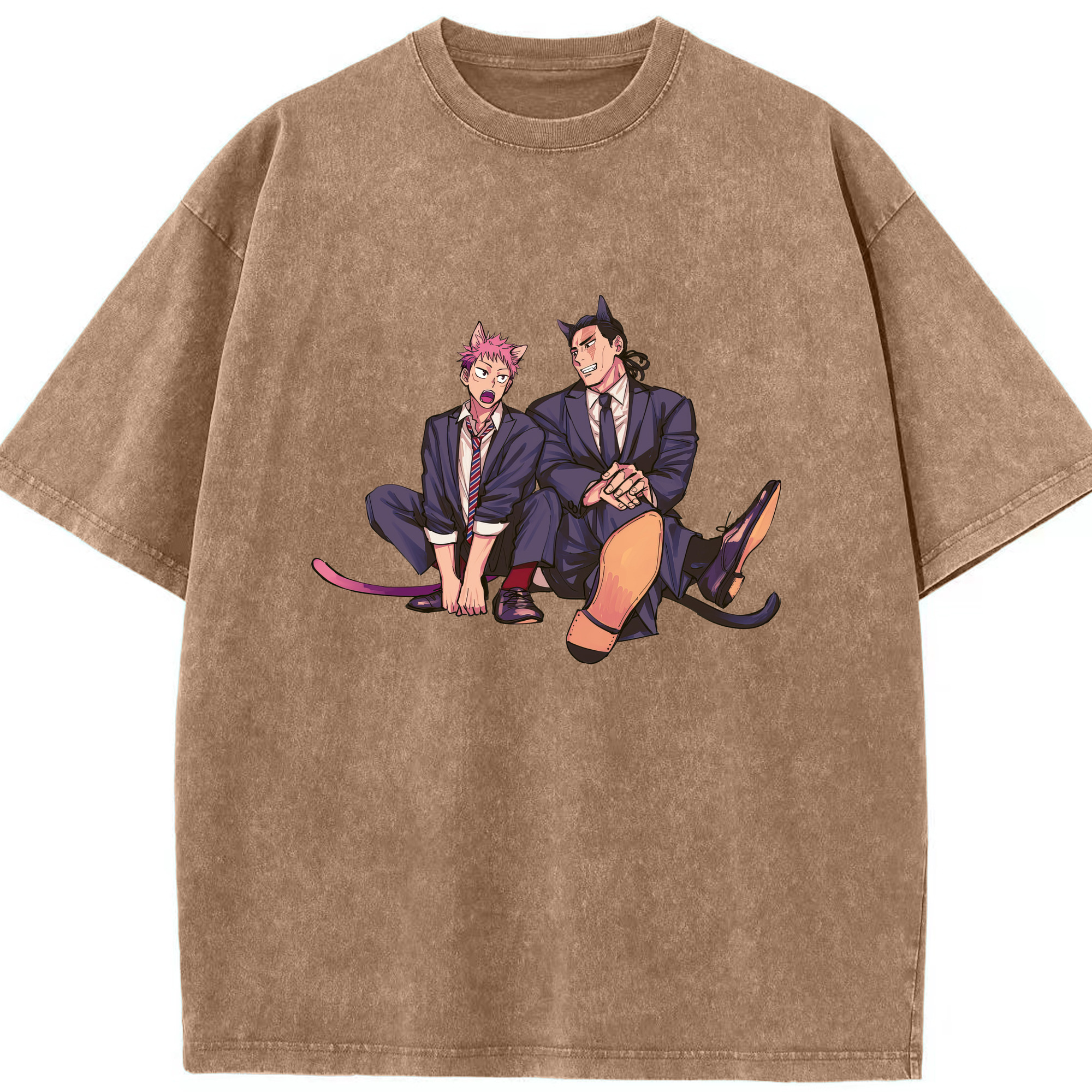 （画像用） 呪術廻戦 Jujutsu Kaisen 綿100% ヴィンテージ風 半袖Tシャツ（フロントプリント）
