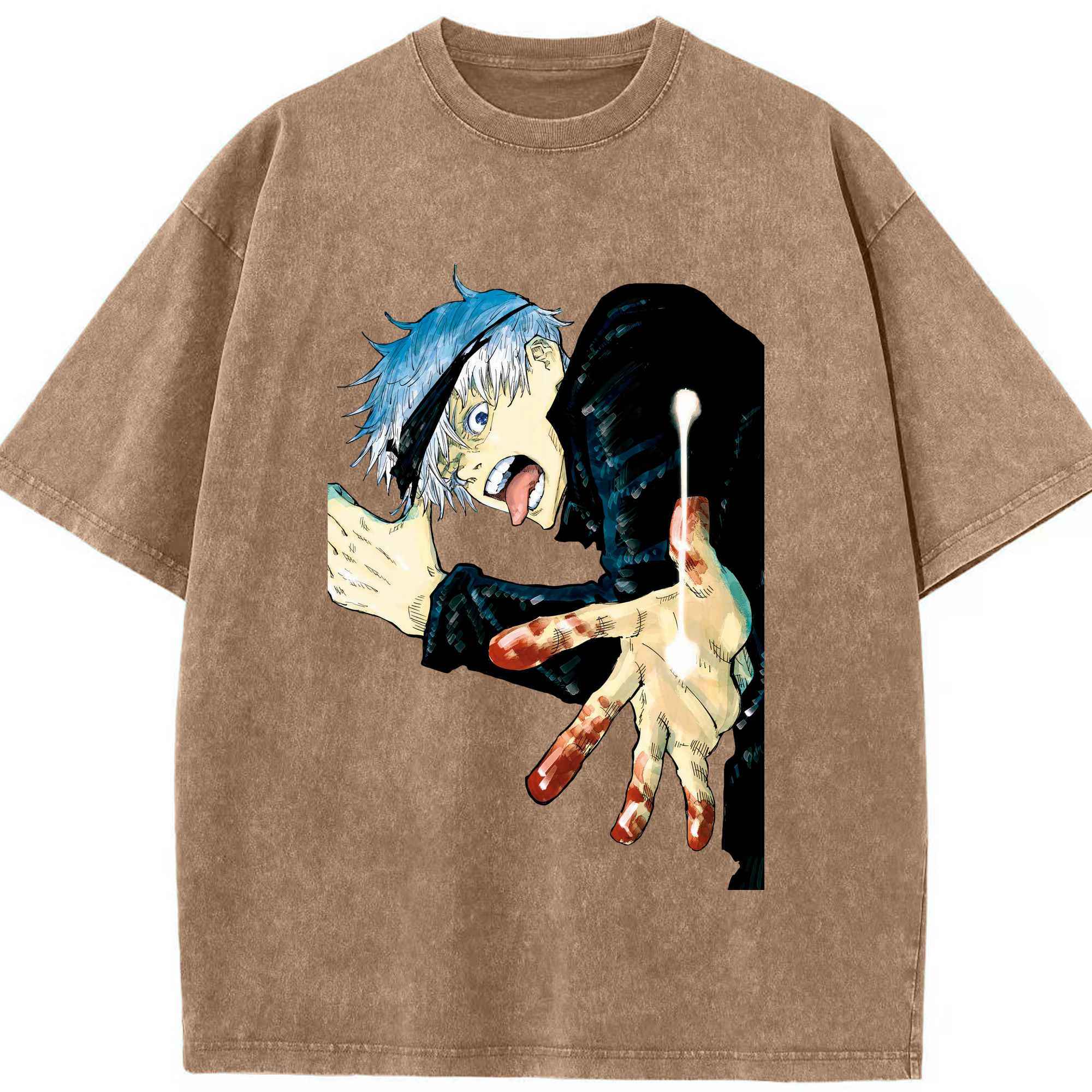 （画像用） 呪術廻戦 Jujutsu Kaisen 綿100% ヴィンテージ風 半袖Tシャツ（フロントプリント）