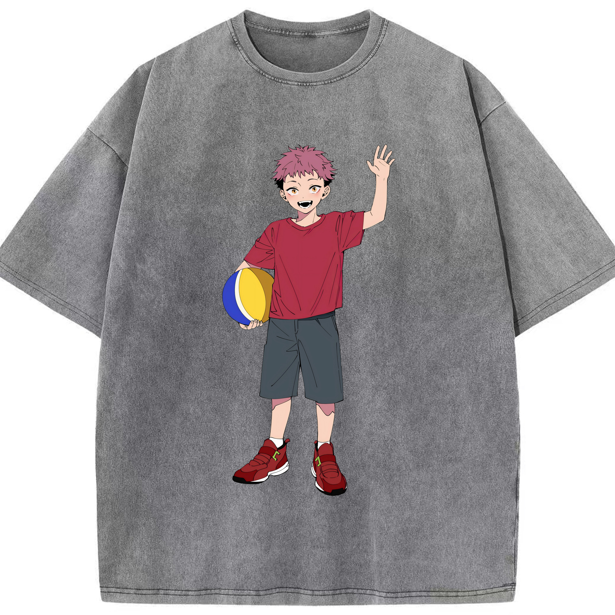 （画像用） 呪術廻戦 Jujutsu Kaisen 綿100% ヴィンテージ風 半袖Tシャツ（フロントプリント）