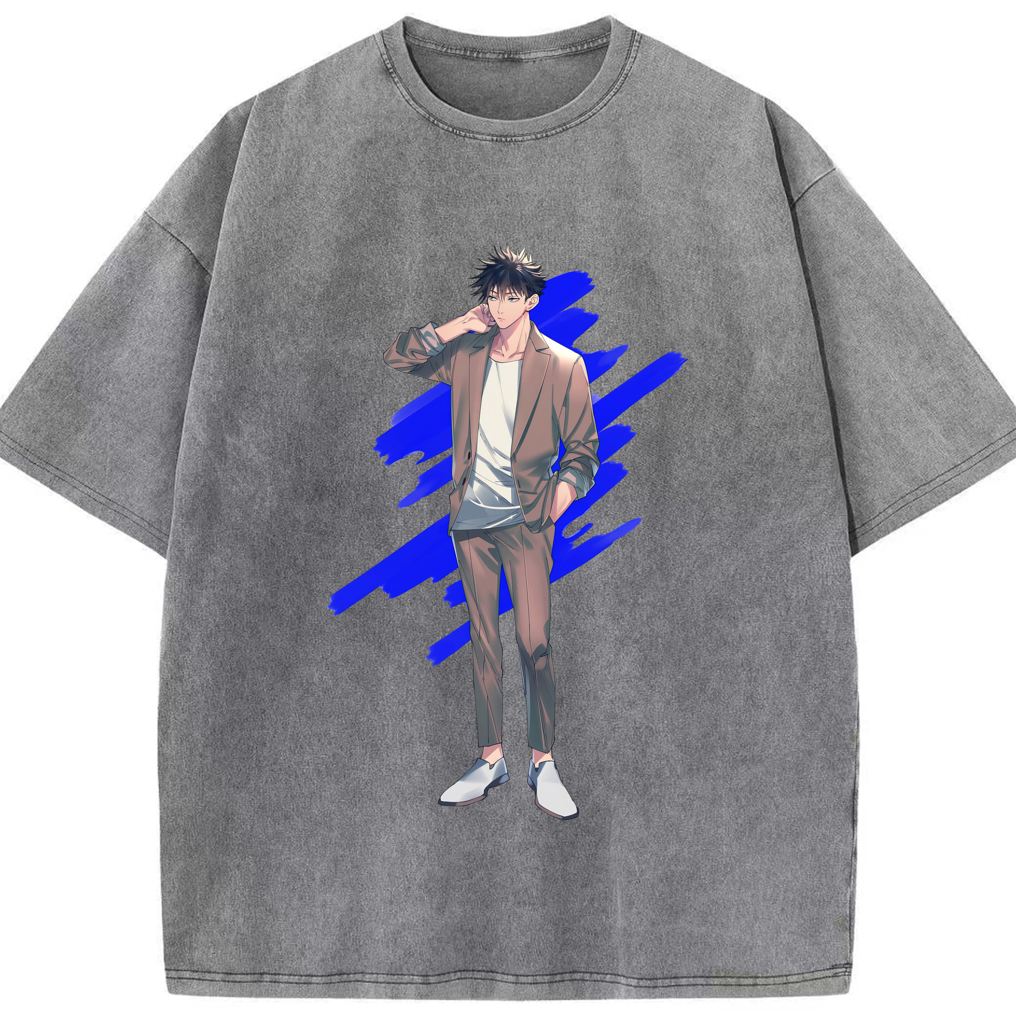 （画像用） 呪術廻戦 Jujutsu Kaisen 綿100% ヴィンテージ風 半袖Tシャツ（フロントプリント）