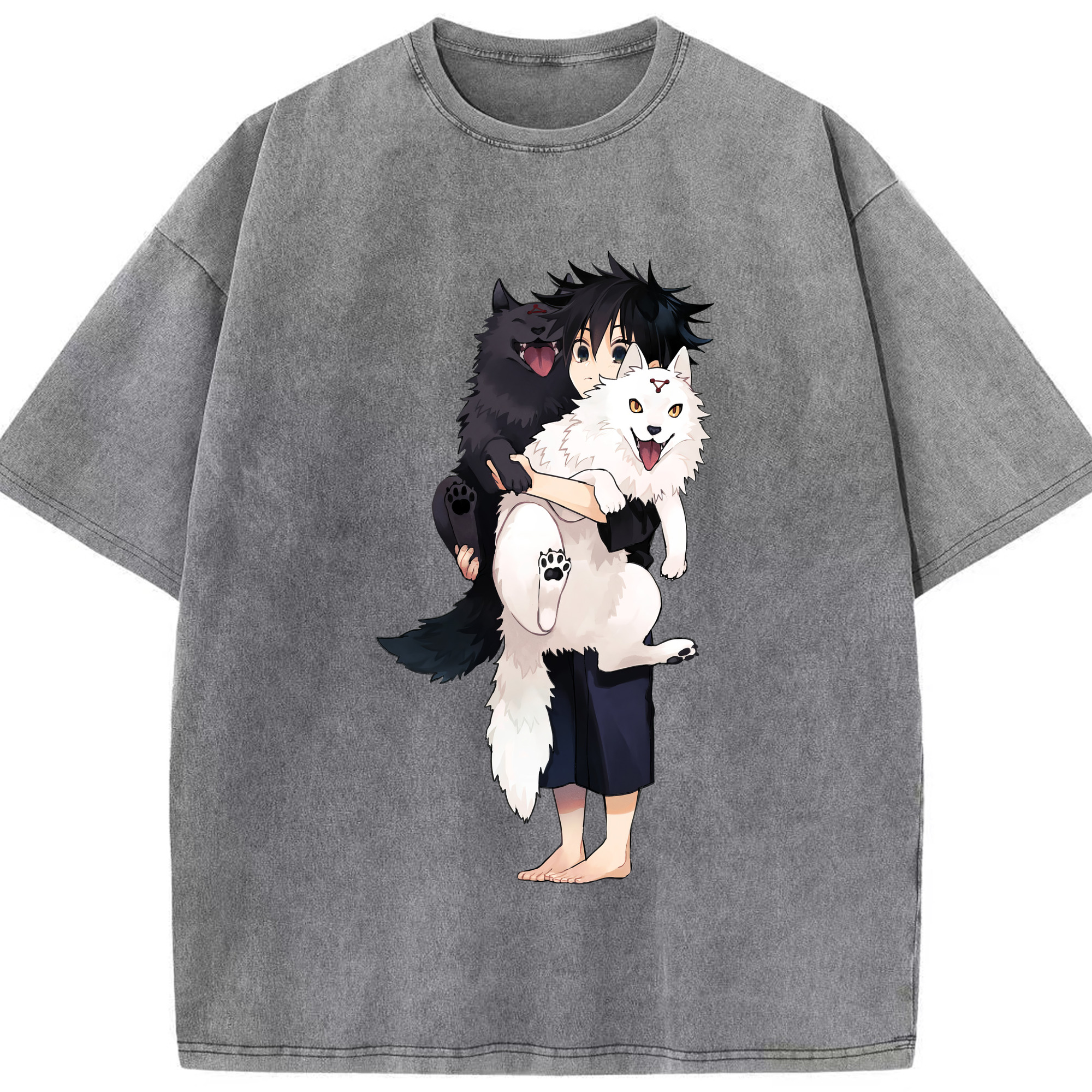 （画像用） 呪術廻戦 Jujutsu Kaisen 綿100% ヴィンテージ風 半袖Tシャツ（フロントプリント）