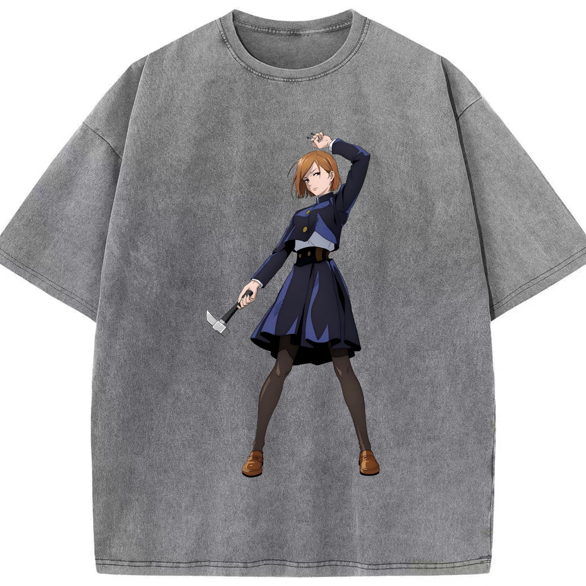 （画像用） 呪術廻戦 Jujutsu Kaisen 綿100% ヴィンテージ風 半袖Tシャツ（フロントプリント）