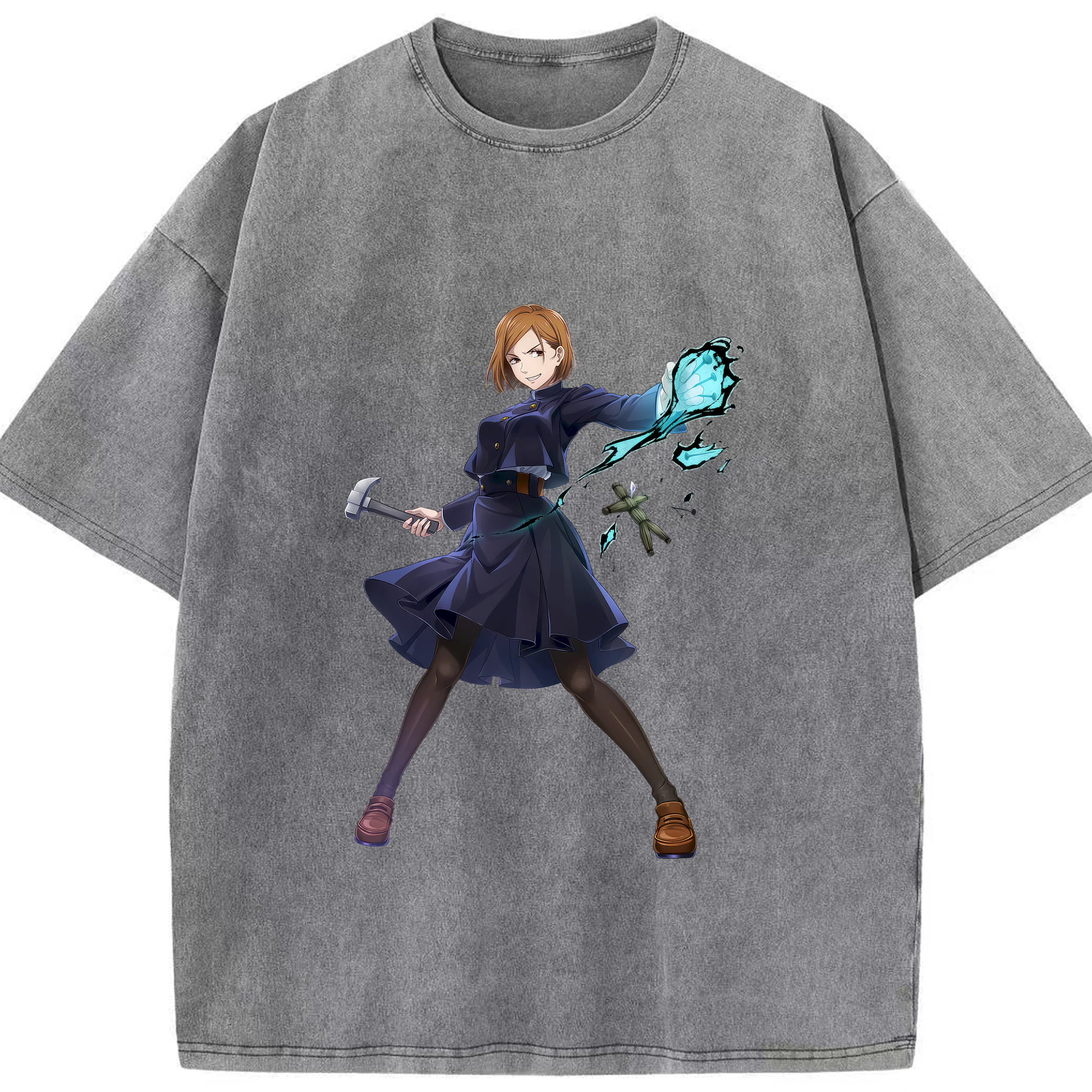 （画像用） 呪術廻戦 Jujutsu Kaisen 綿100% ヴィンテージ風 半袖Tシャツ（フロントプリント）