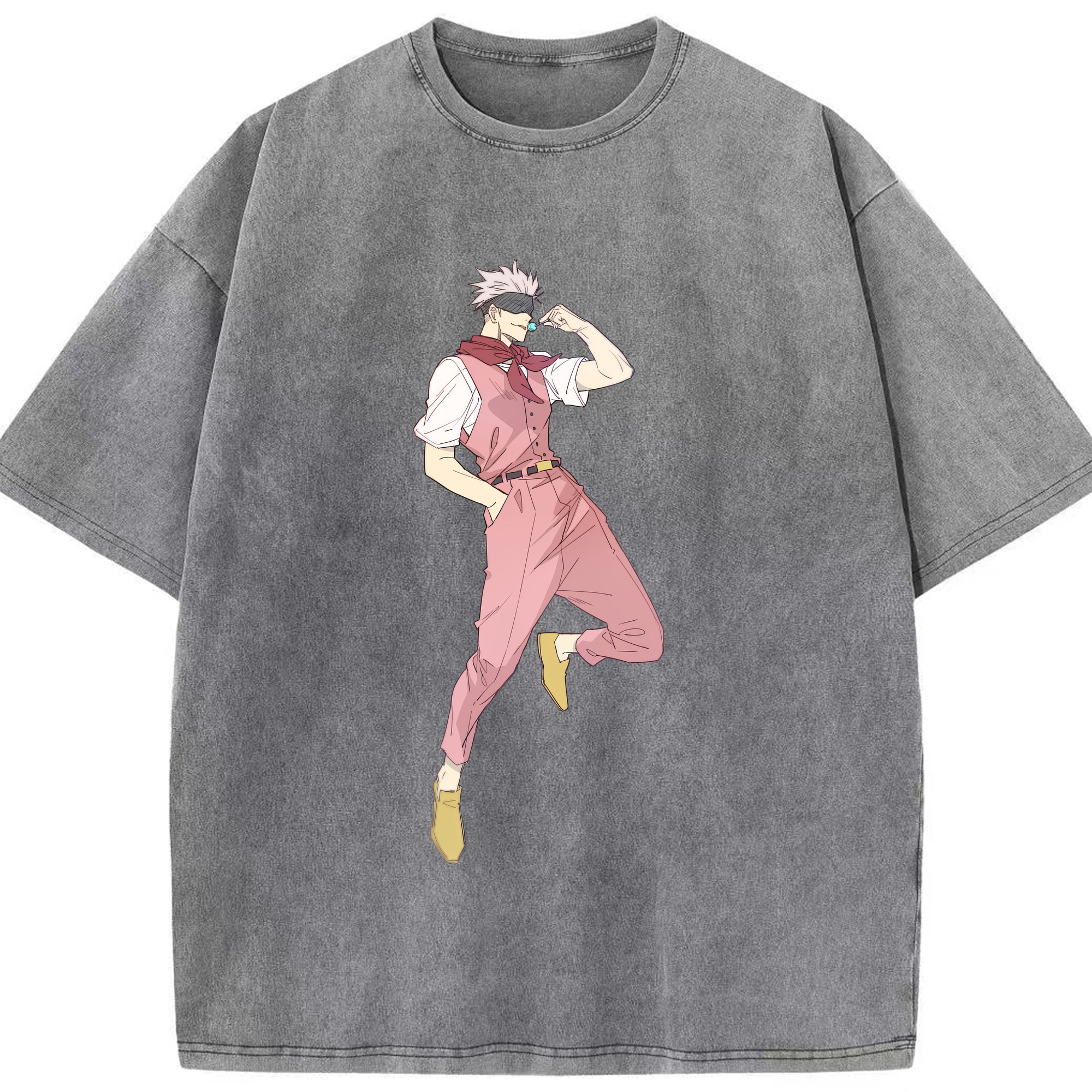 （画像用） 呪術廻戦 Jujutsu Kaisen 綿100% ヴィンテージ風 半袖Tシャツ（フロントプリント）