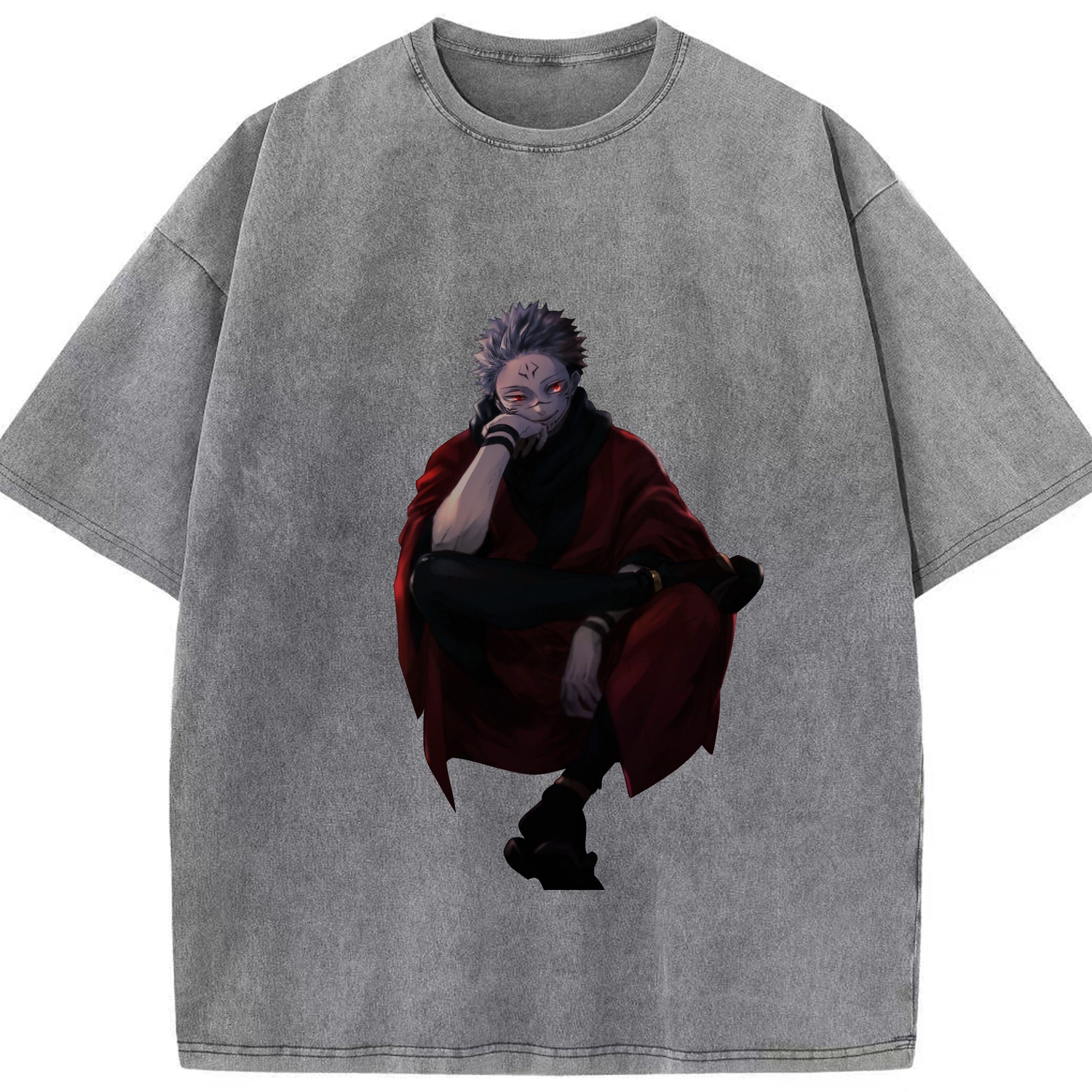 （画像用） 呪術廻戦 Jujutsu Kaisen 綿100% ヴィンテージ風 半袖Tシャツ（フロントプリント）