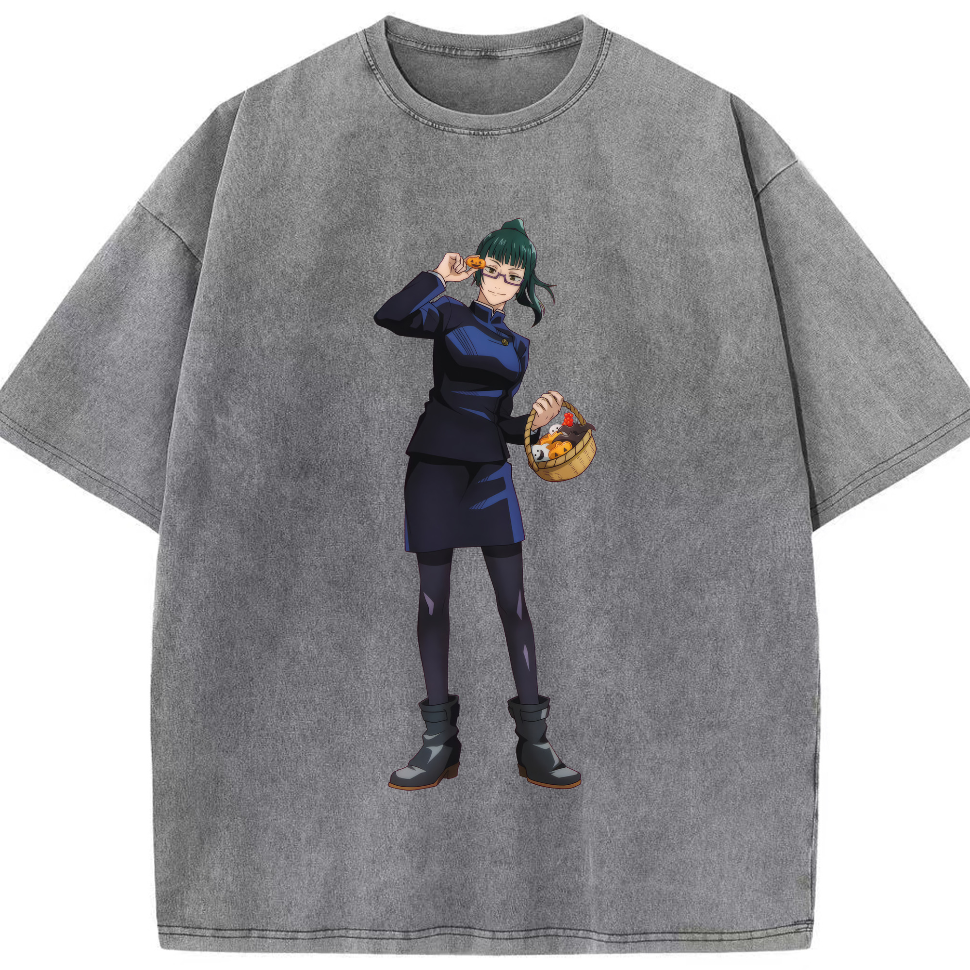（画像用） 呪術廻戦 Jujutsu Kaisen 綿100% ヴィンテージ風 半袖Tシャツ（フロントプリント）