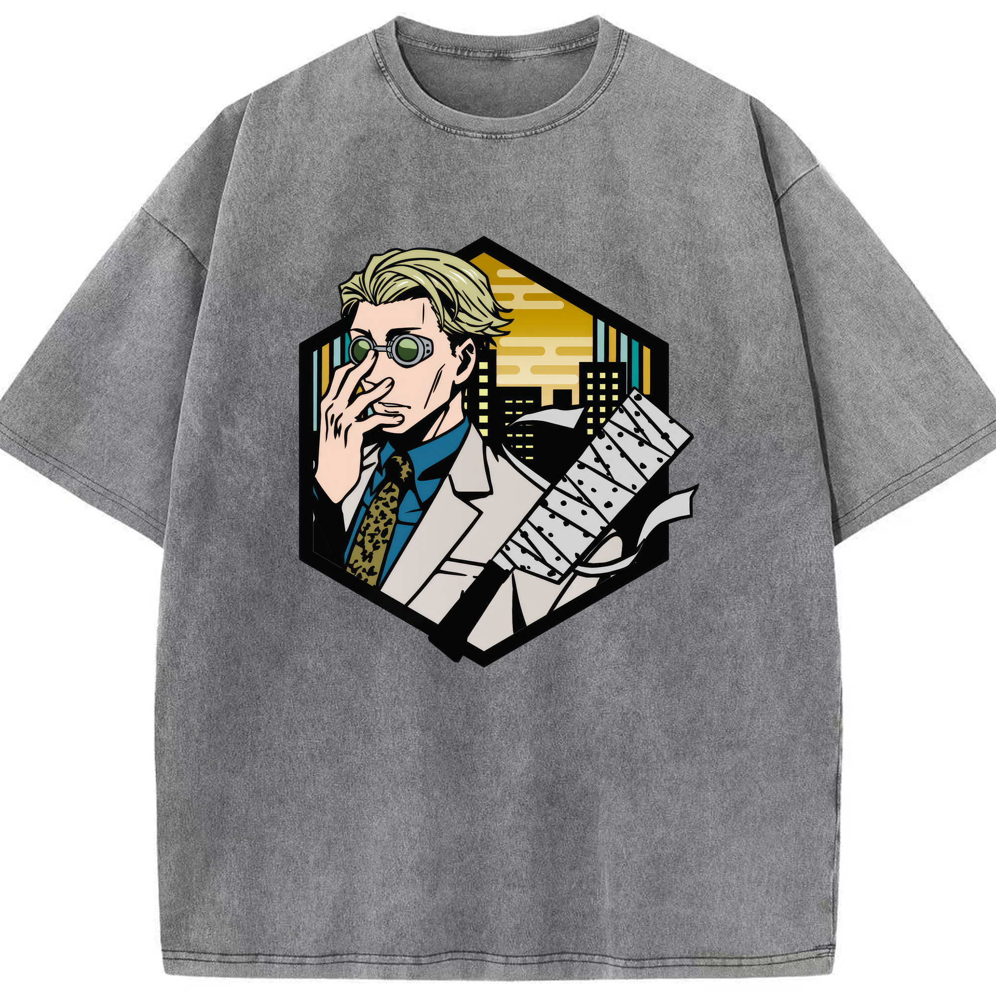 （画像用） 呪術廻戦 Jujutsu Kaisen 綿100% ヴィンテージ風 半袖Tシャツ（フロントプリント）