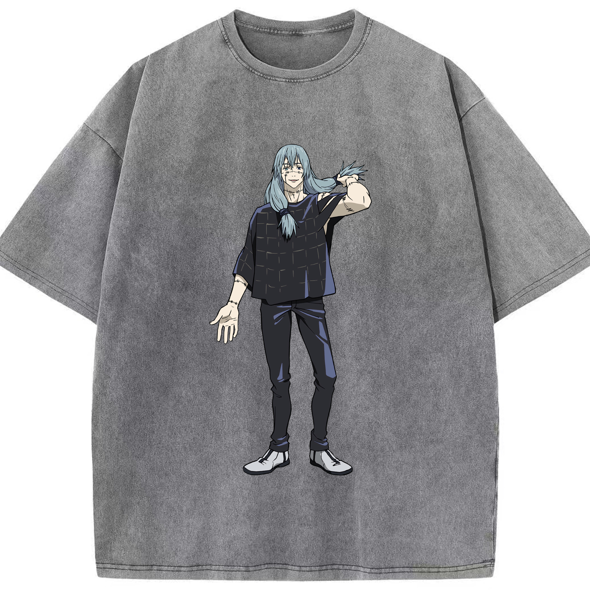 （画像用） 呪術廻戦 Jujutsu Kaisen 綿100% ヴィンテージ風 半袖Tシャツ（フロントプリント）