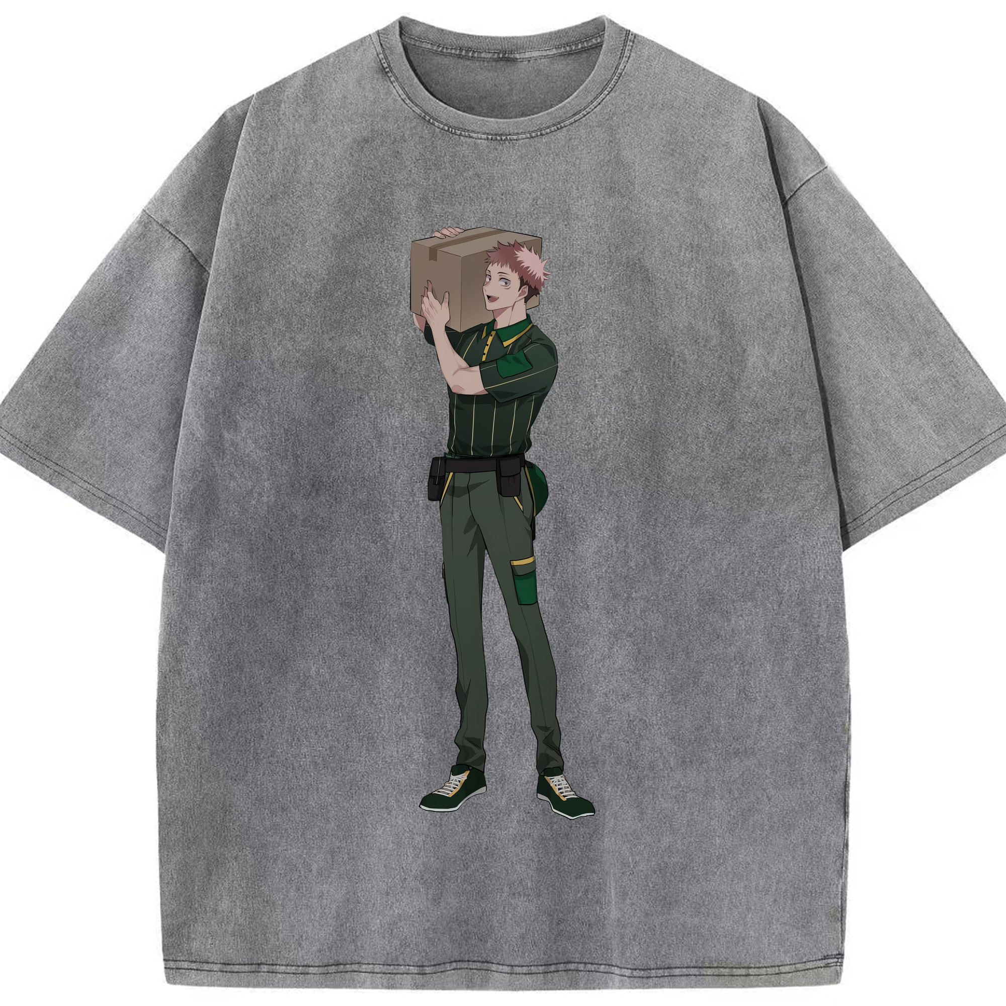 （画像用） 呪術廻戦 Jujutsu Kaisen 綿100% ヴィンテージ風 半袖Tシャツ（フロントプリント）