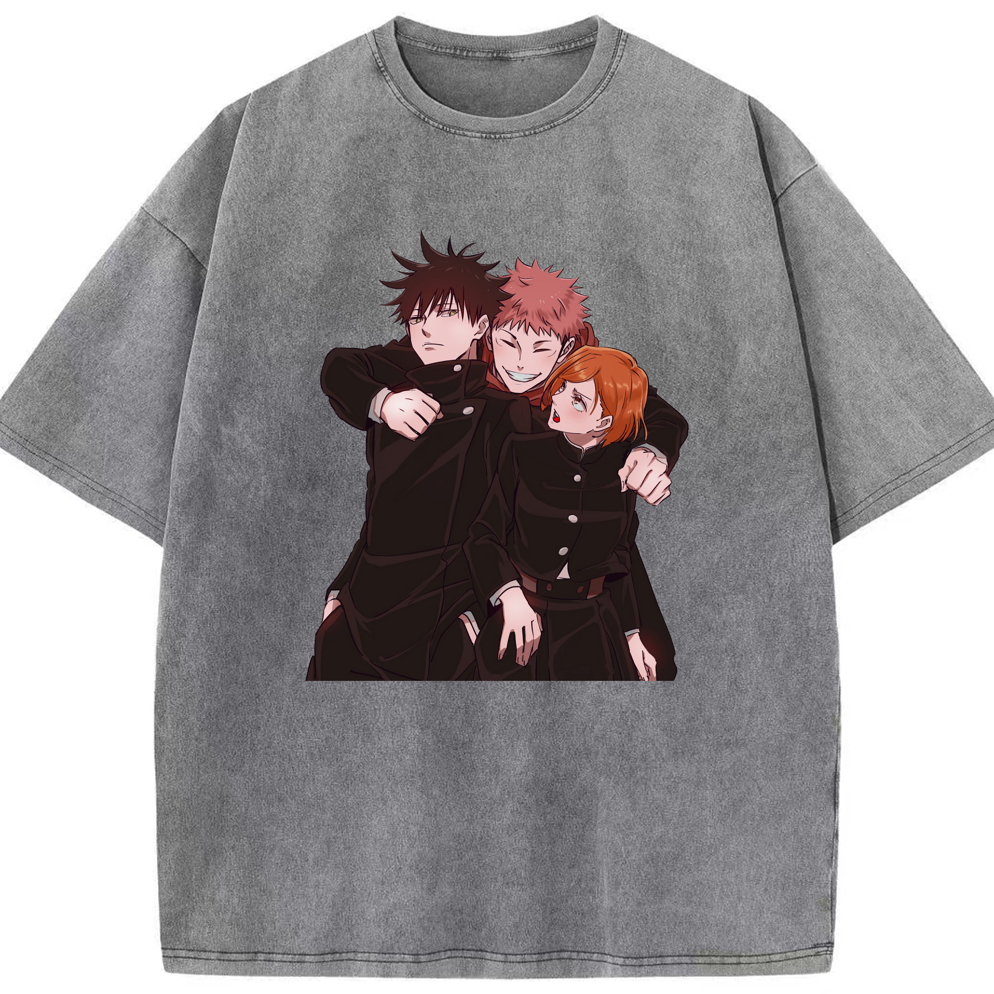 （画像用） 呪術廻戦 Jujutsu Kaisen 綿100% ヴィンテージ風 半袖Tシャツ（フロントプリント）