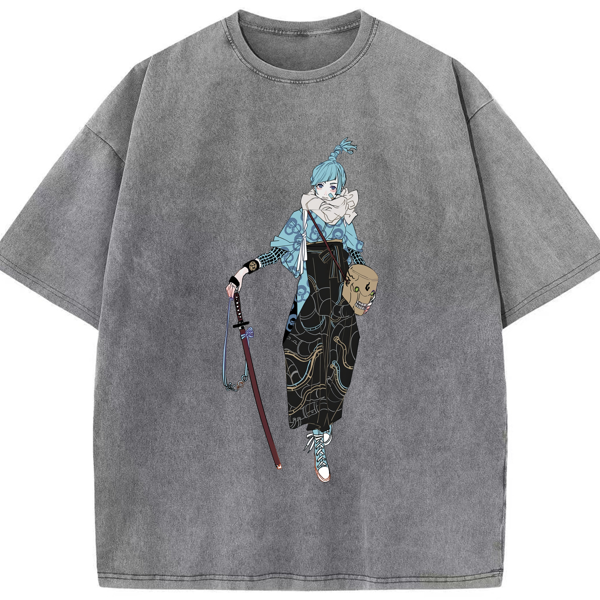 （画像用） 呪術廻戦 Jujutsu Kaisen 綿100% ヴィンテージ風 半袖Tシャツ（フロントプリント）