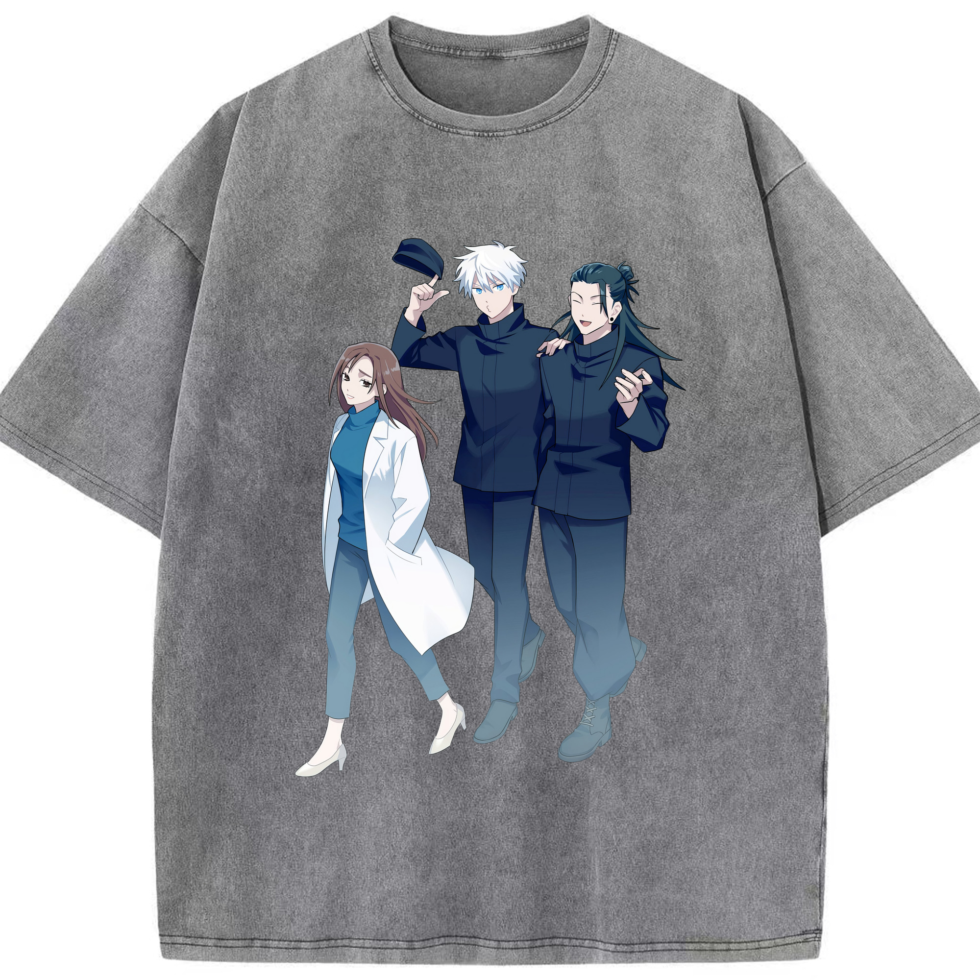 （画像用） 呪術廻戦 Jujutsu Kaisen 綿100% ヴィンテージ風 半袖Tシャツ（フロントプリント）