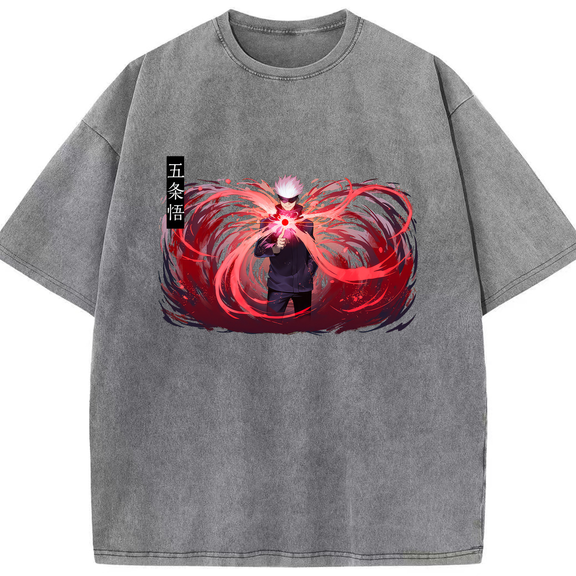 （画像用） 呪術廻戦 Jujutsu Kaisen 綿100% ヴィンテージ風 半袖Tシャツ（フロントプリント）