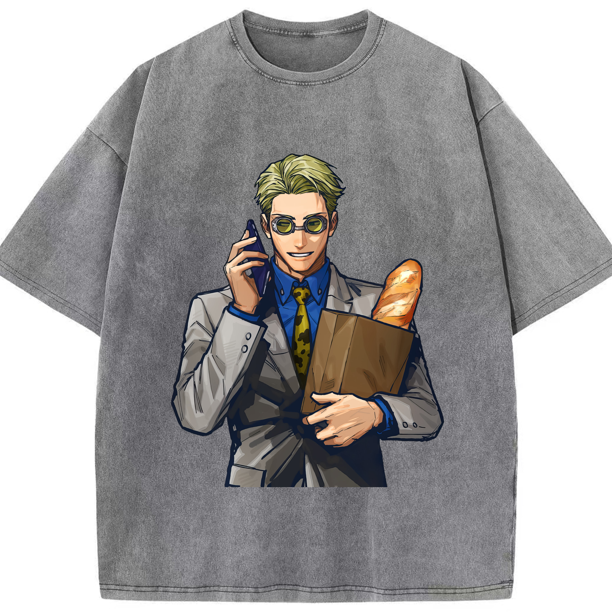 （画像用） 呪術廻戦 Jujutsu Kaisen 綿100% ヴィンテージ風 半袖Tシャツ（フロントプリント）