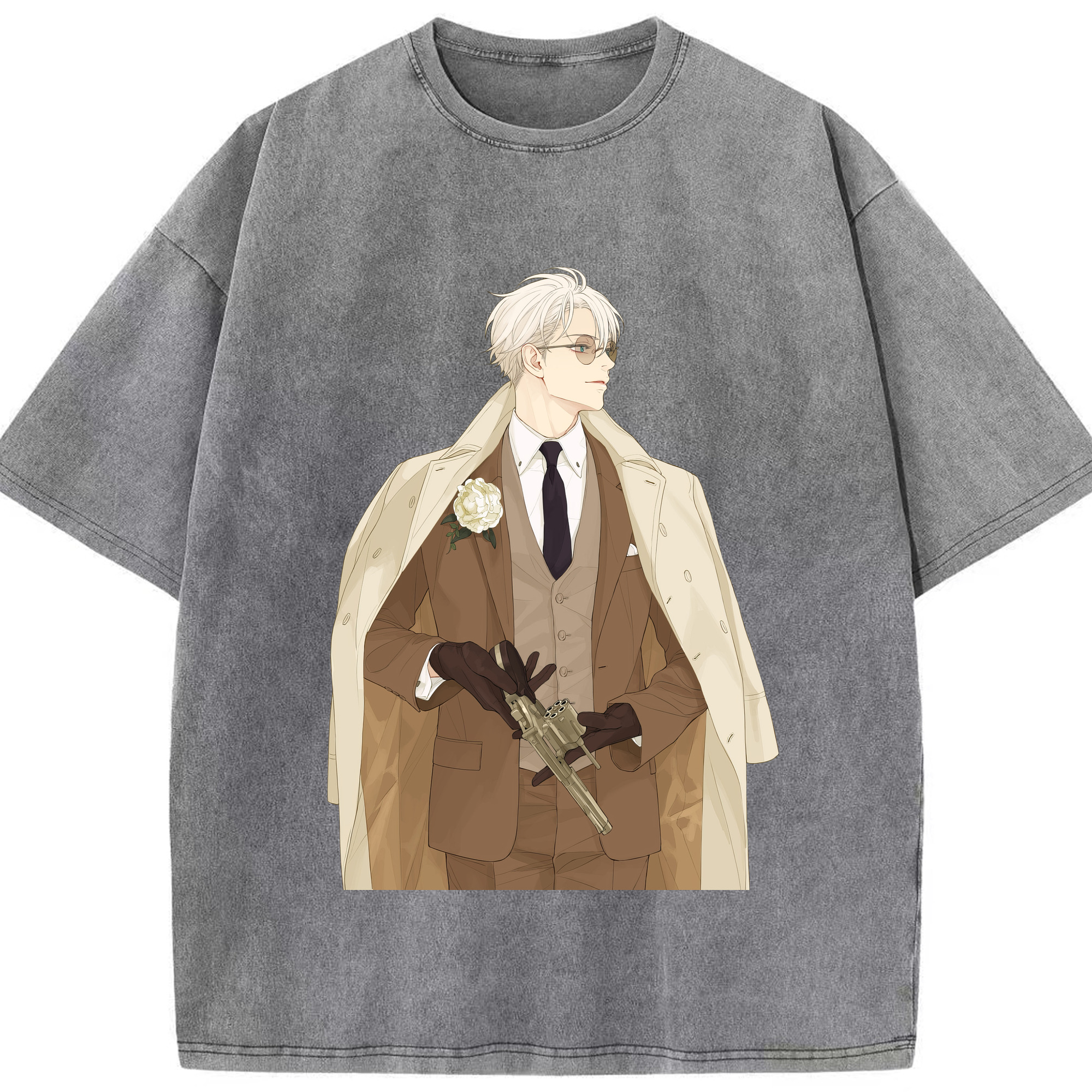 （画像用） 呪術廻戦 Jujutsu Kaisen 綿100% ヴィンテージ風 半袖Tシャツ（フロントプリント）