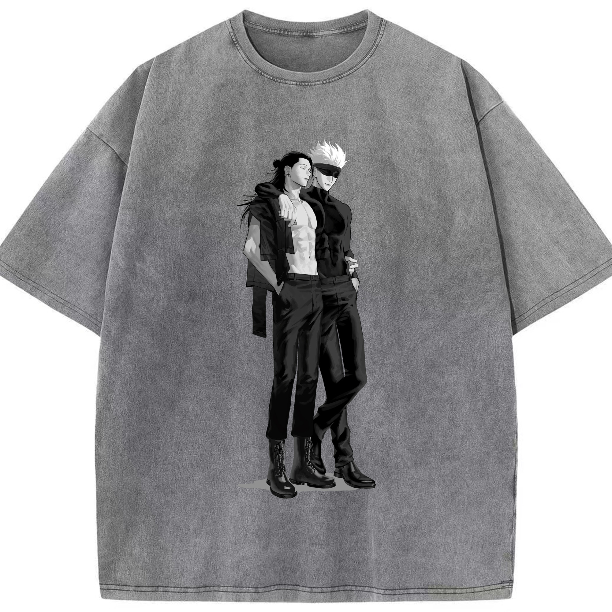 （画像用） 呪術廻戦 Jujutsu Kaisen 綿100% ヴィンテージ風 半袖Tシャツ（フロントプリント）