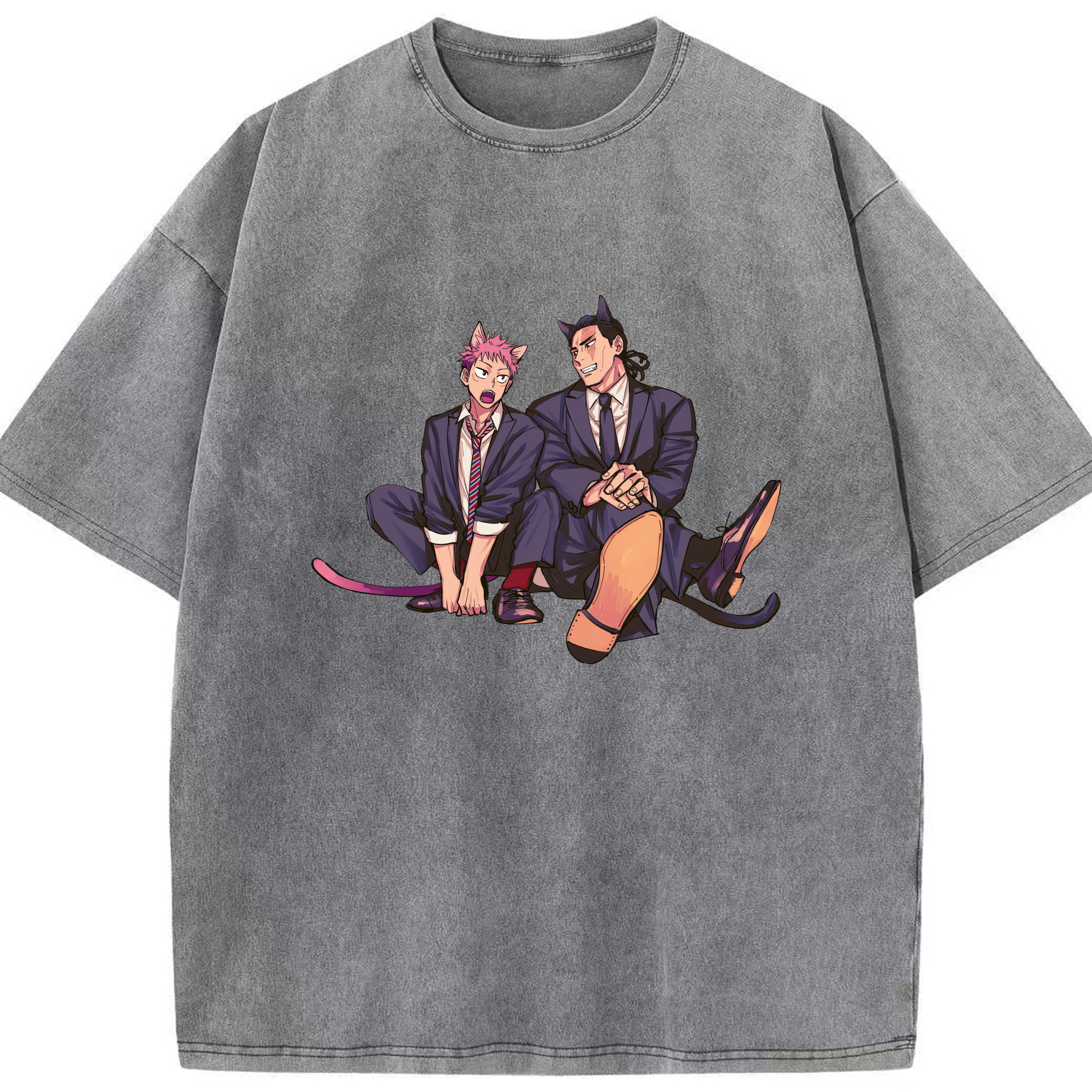 （画像用） 呪術廻戦 Jujutsu Kaisen 綿100% ヴィンテージ風 半袖Tシャツ（フロントプリント）