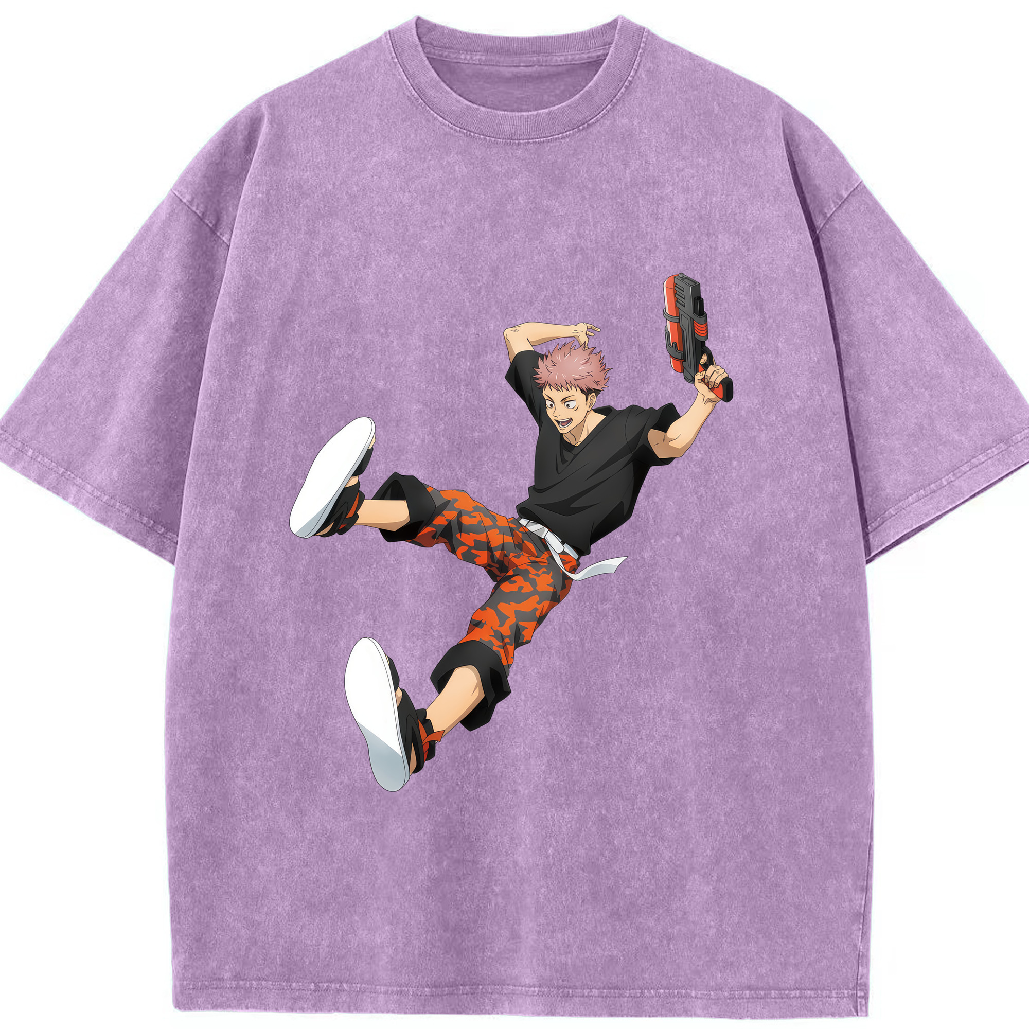 （画像用） 呪術廻戦 Jujutsu Kaisen 綿100% ヴィンテージ風 半袖Tシャツ（フロントプリント）