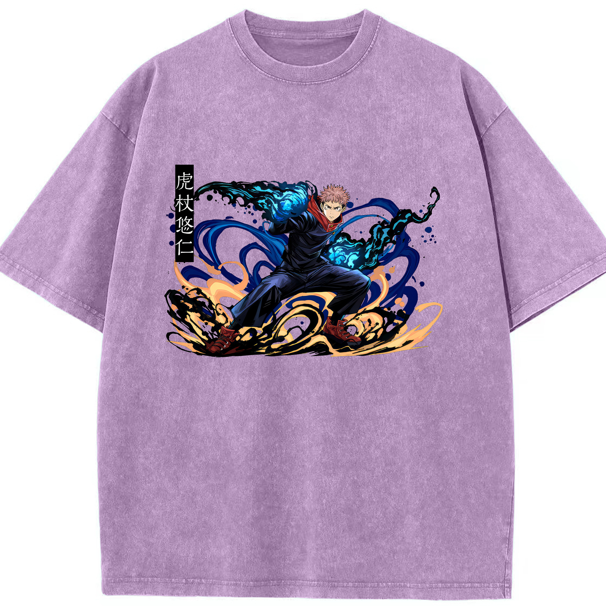 （画像用） 呪術廻戦 Jujutsu Kaisen 綿100% ヴィンテージ風 半袖Tシャツ（フロントプリント）