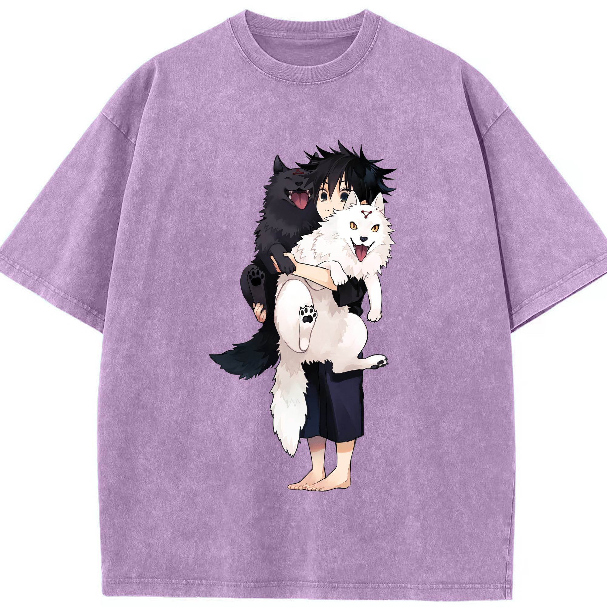 （画像用） 呪術廻戦 Jujutsu Kaisen 綿100% ヴィンテージ風 半袖Tシャツ（フロントプリント）