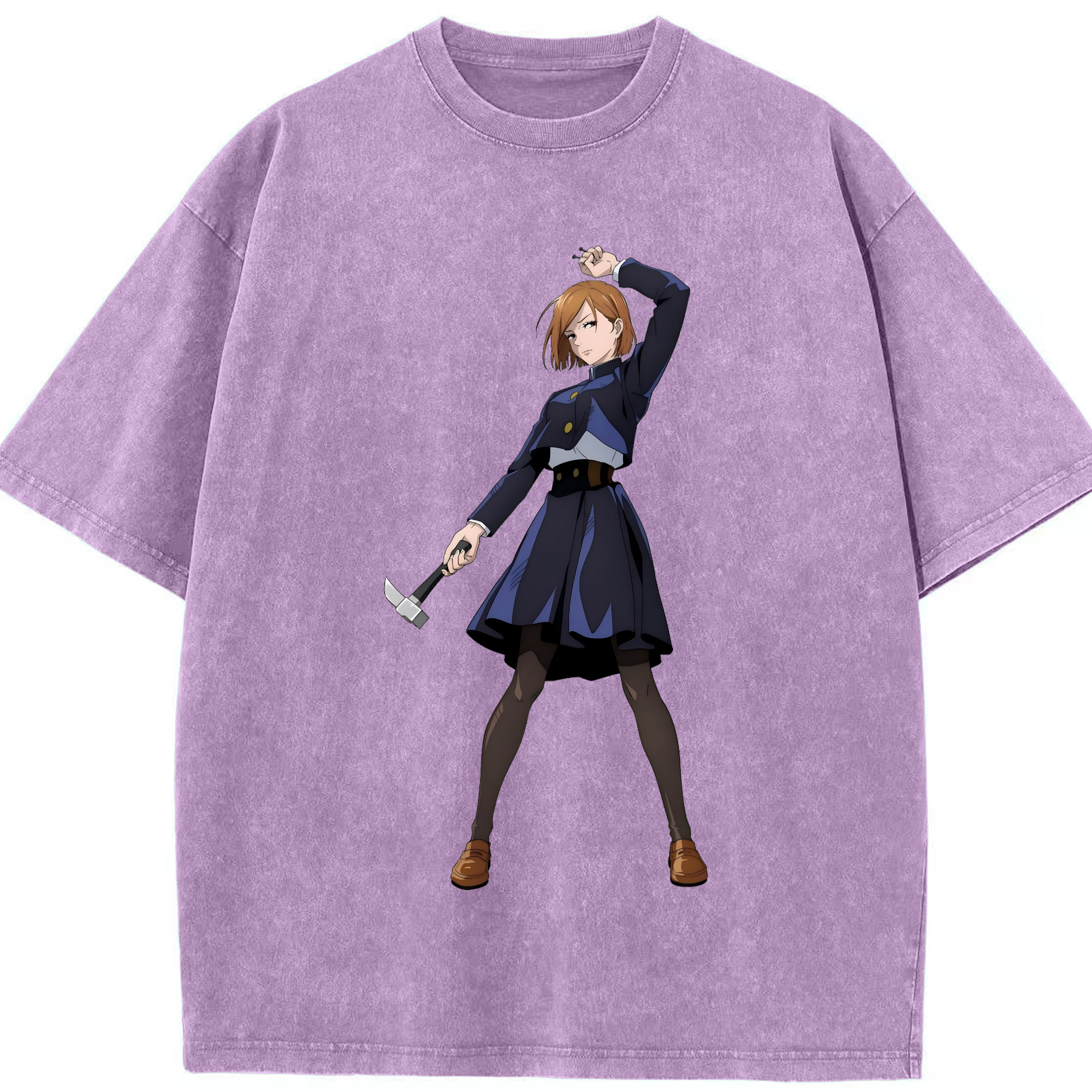 （画像用） 呪術廻戦 Jujutsu Kaisen 綿100% ヴィンテージ風 半袖Tシャツ（フロントプリント）