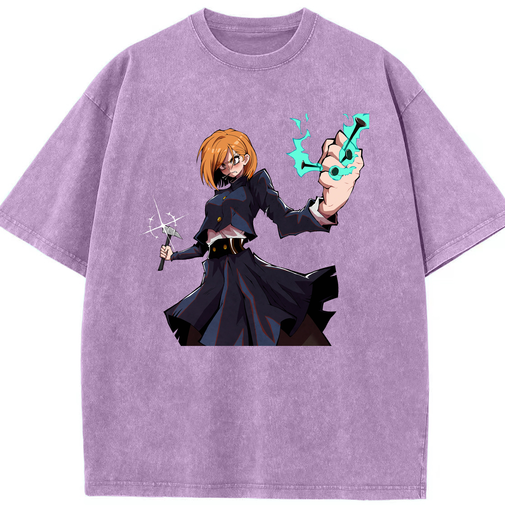 （画像用） 呪術廻戦 Jujutsu Kaisen 綿100% ヴィンテージ風 半袖Tシャツ（フロントプリント）