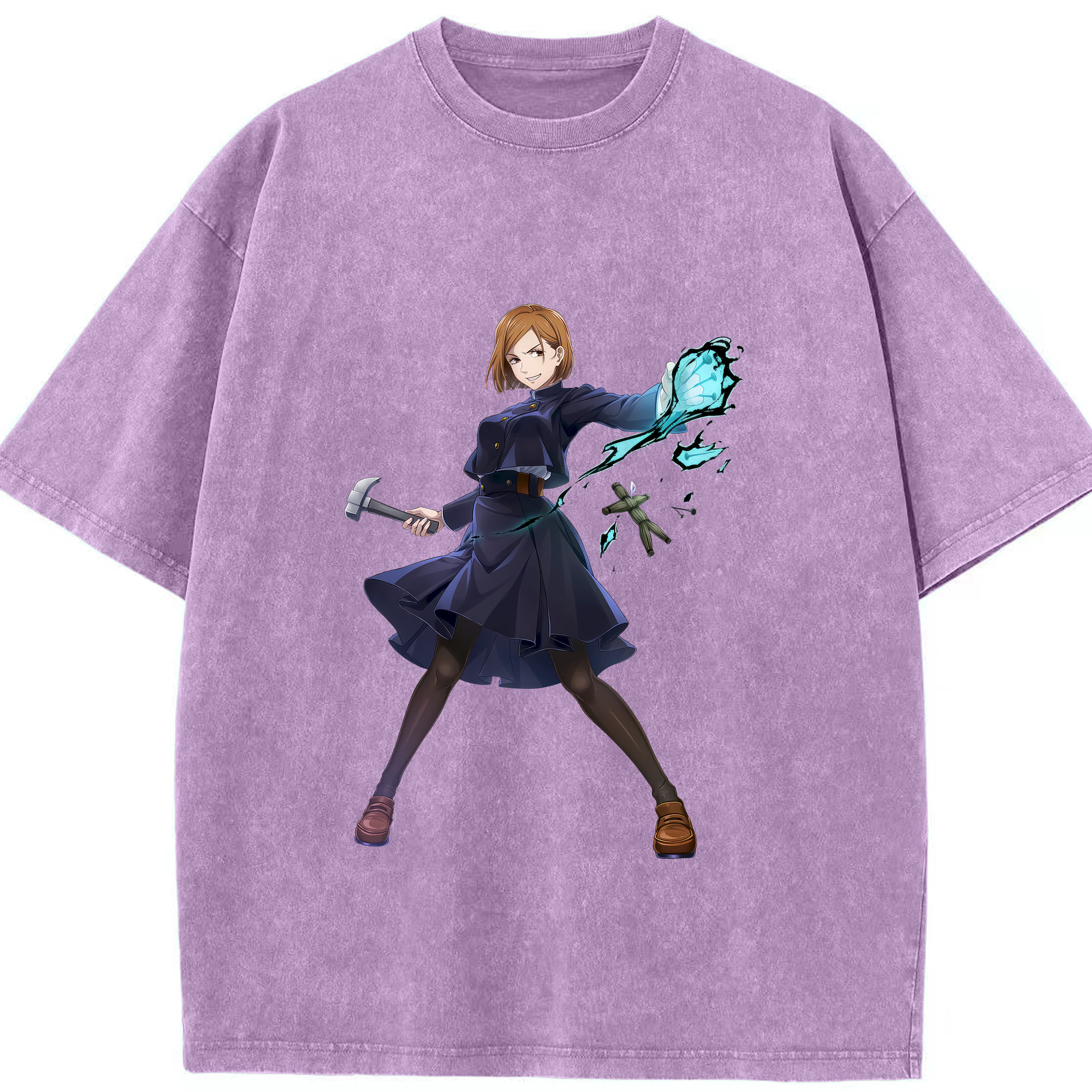 （画像用） 呪術廻戦 Jujutsu Kaisen 綿100% ヴィンテージ風 半袖Tシャツ（フロントプリント）
