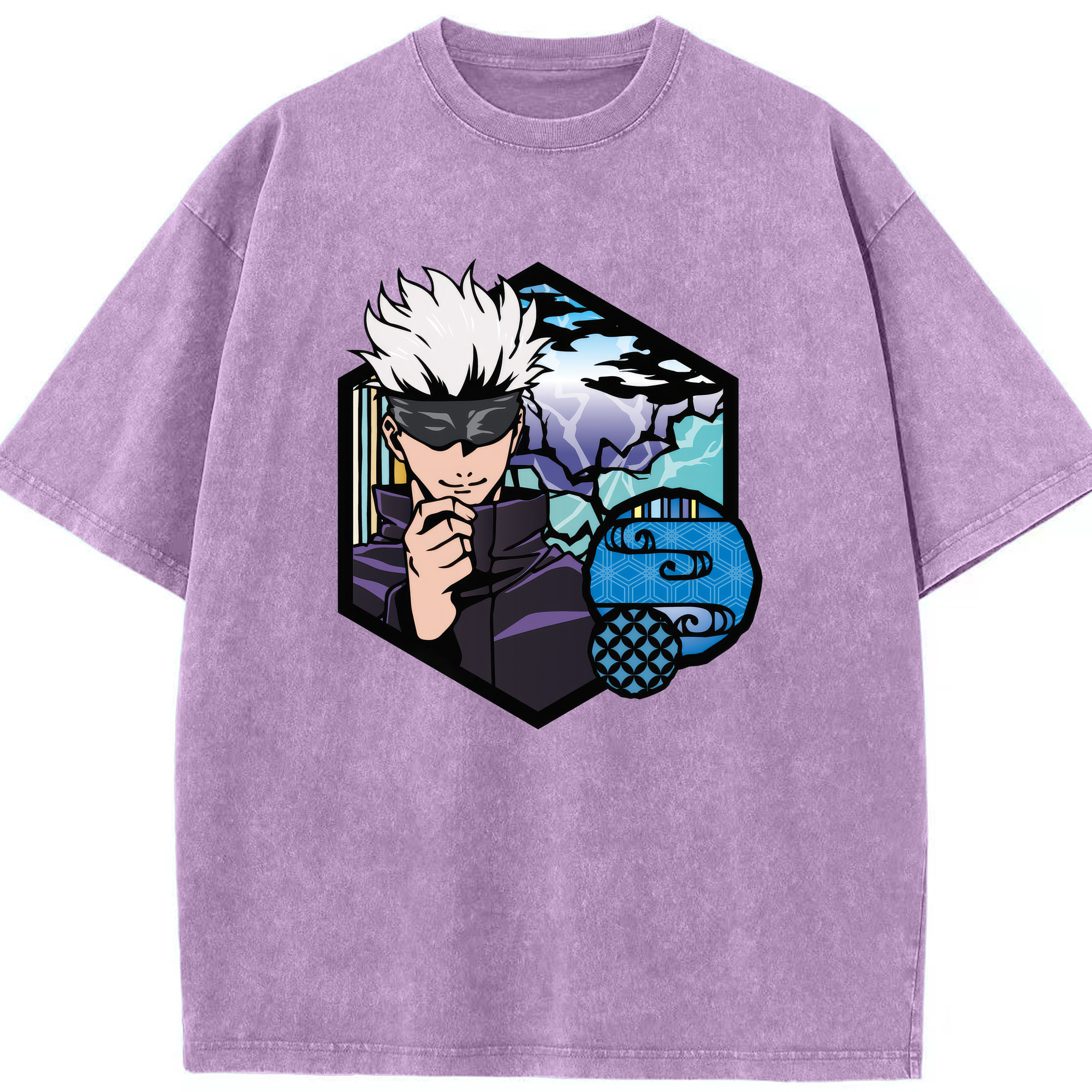 （画像用） 呪術廻戦 Jujutsu Kaisen 綿100% ヴィンテージ風 半袖Tシャツ（フロントプリント）