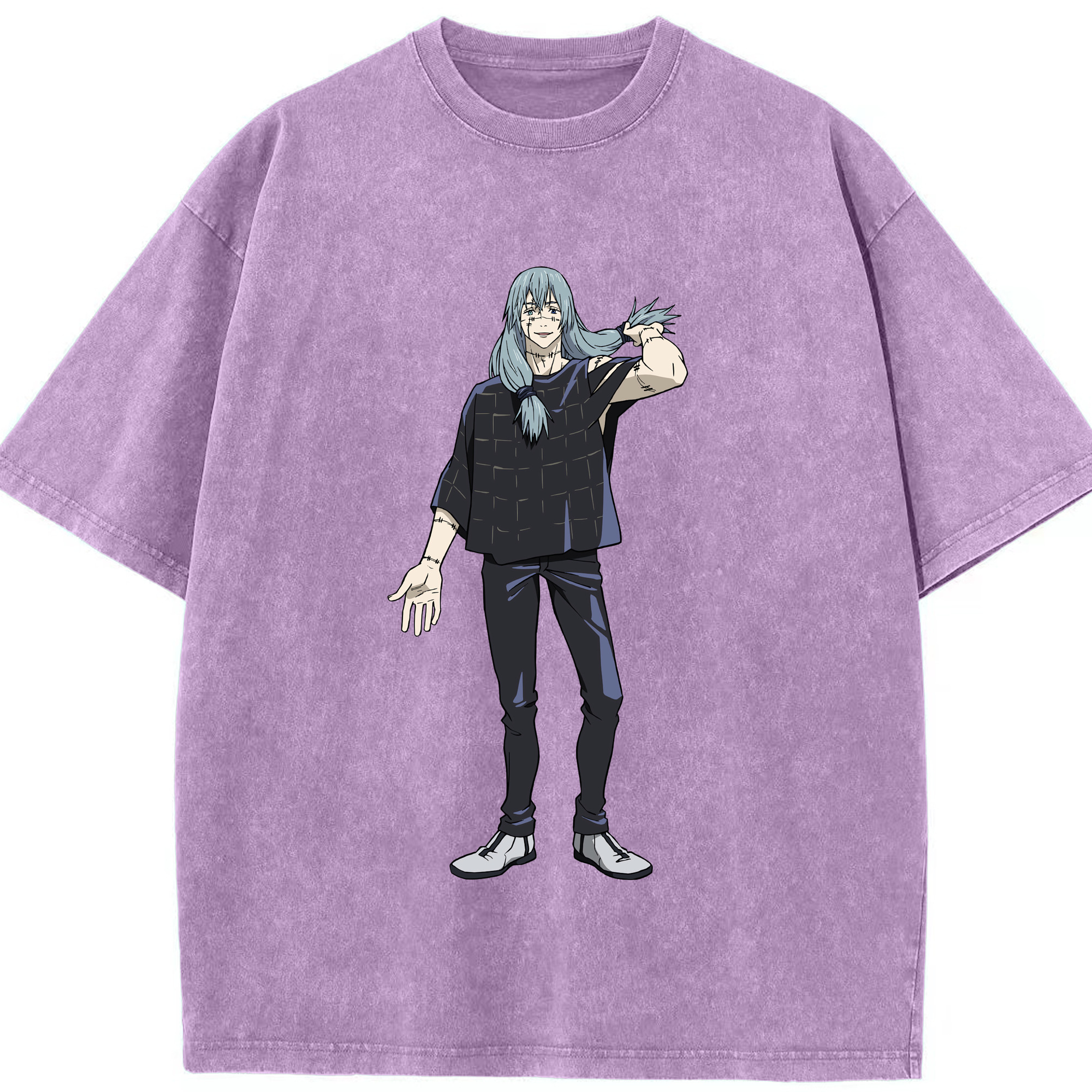 （画像用） 呪術廻戦 Jujutsu Kaisen 綿100% ヴィンテージ風 半袖Tシャツ（フロントプリント）