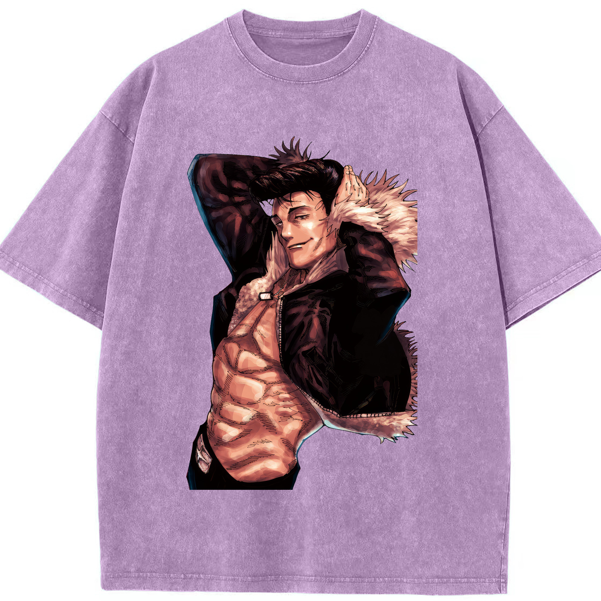 （画像用） 呪術廻戦 Jujutsu Kaisen 綿100% ヴィンテージ風 半袖Tシャツ（フロントプリント）