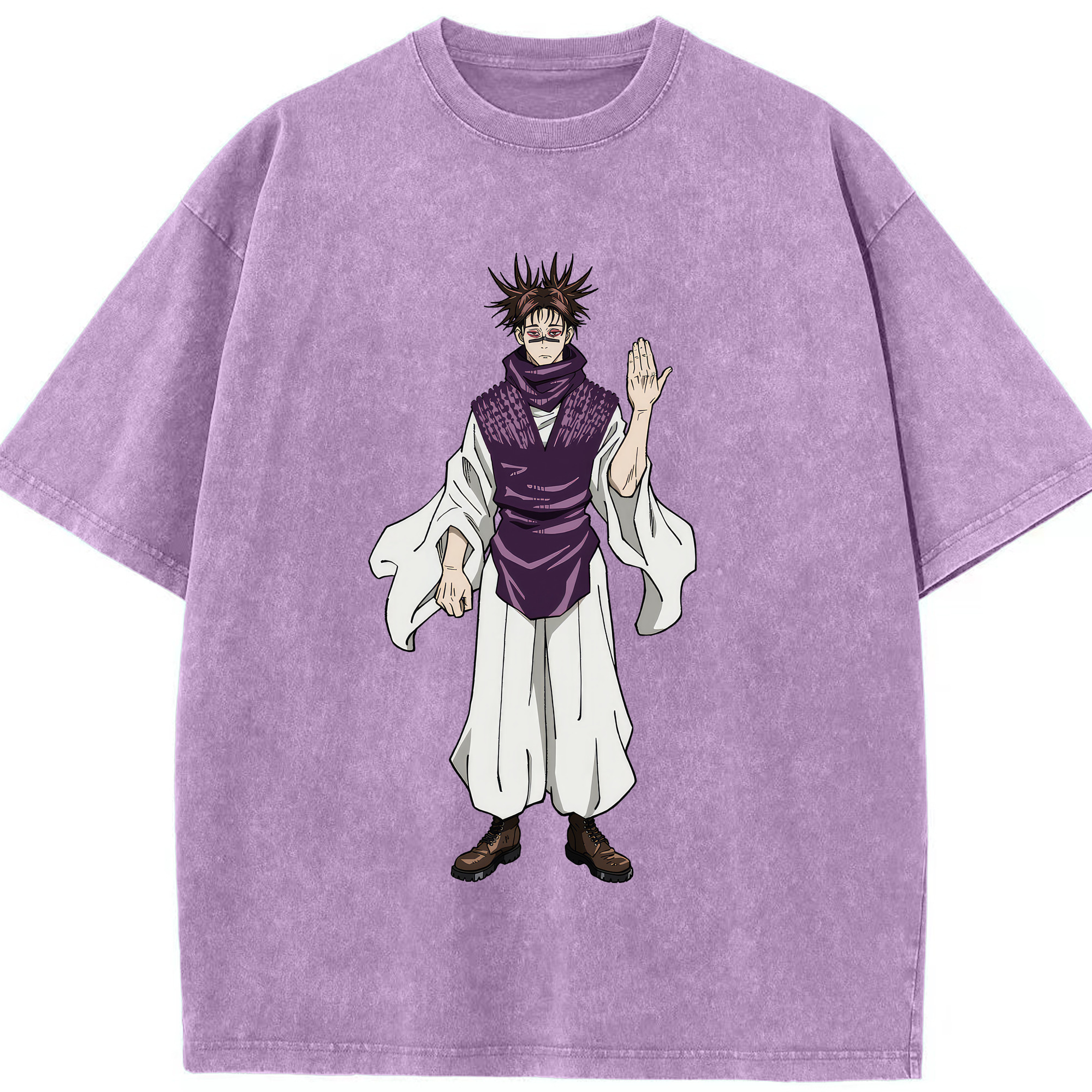 （画像用） 呪術廻戦 Jujutsu Kaisen 綿100% ヴィンテージ風 半袖Tシャツ（フロントプリント）