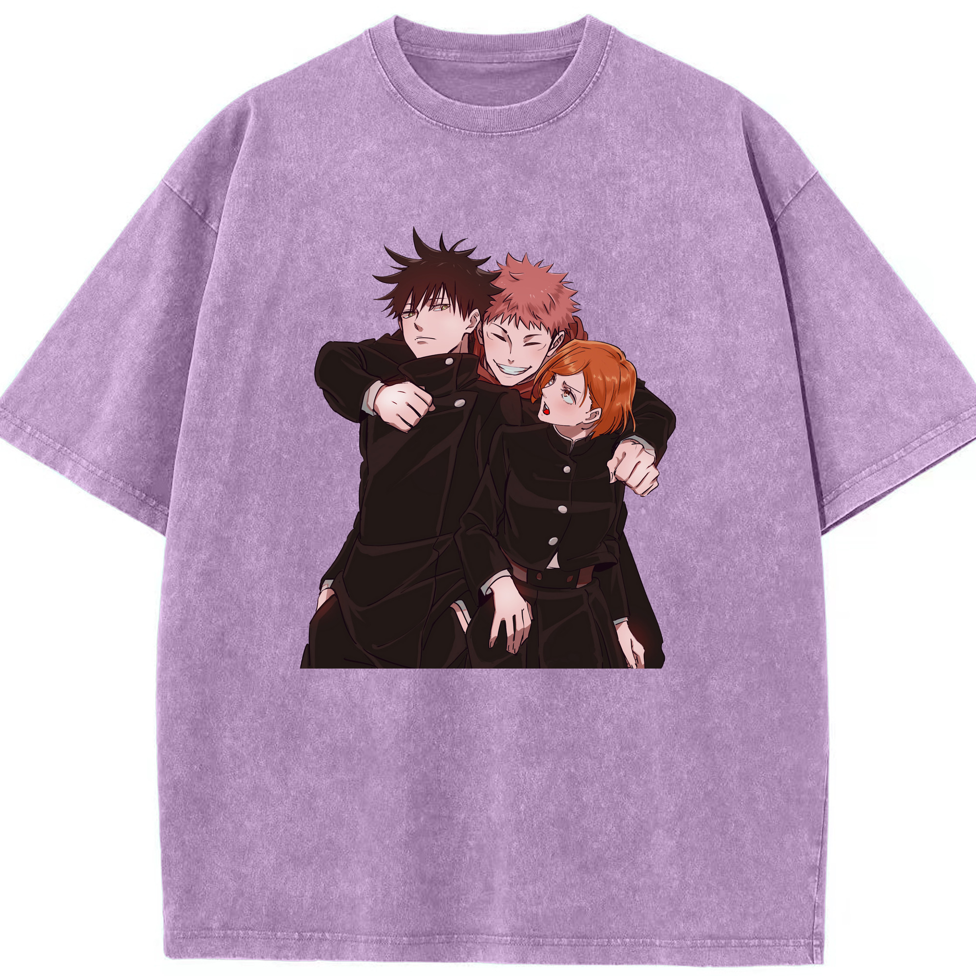 （画像用） 呪術廻戦 Jujutsu Kaisen 綿100% ヴィンテージ風 半袖Tシャツ（フロントプリント）