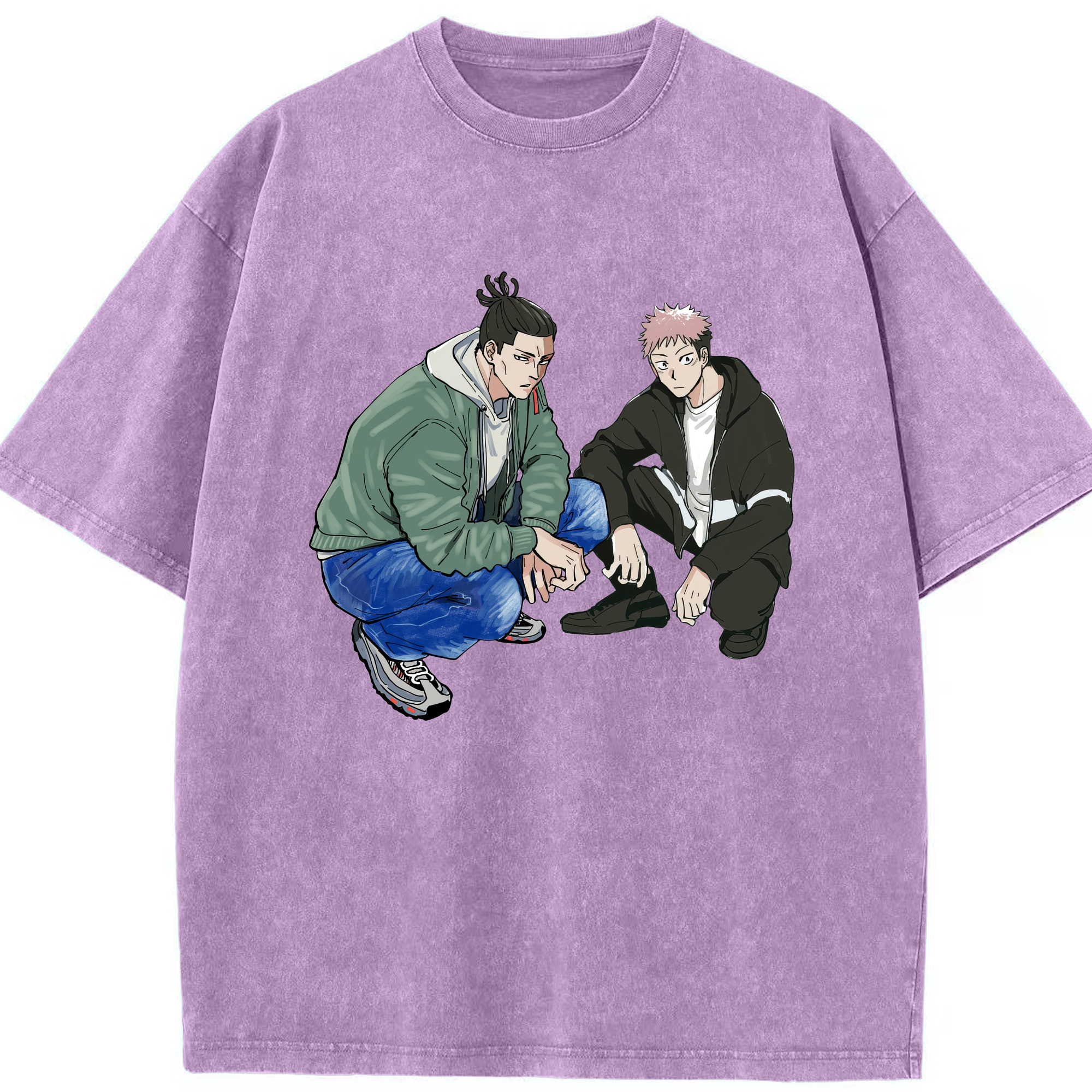 （画像用） 呪術廻戦 Jujutsu Kaisen 綿100% ヴィンテージ風 半袖Tシャツ（フロントプリント）