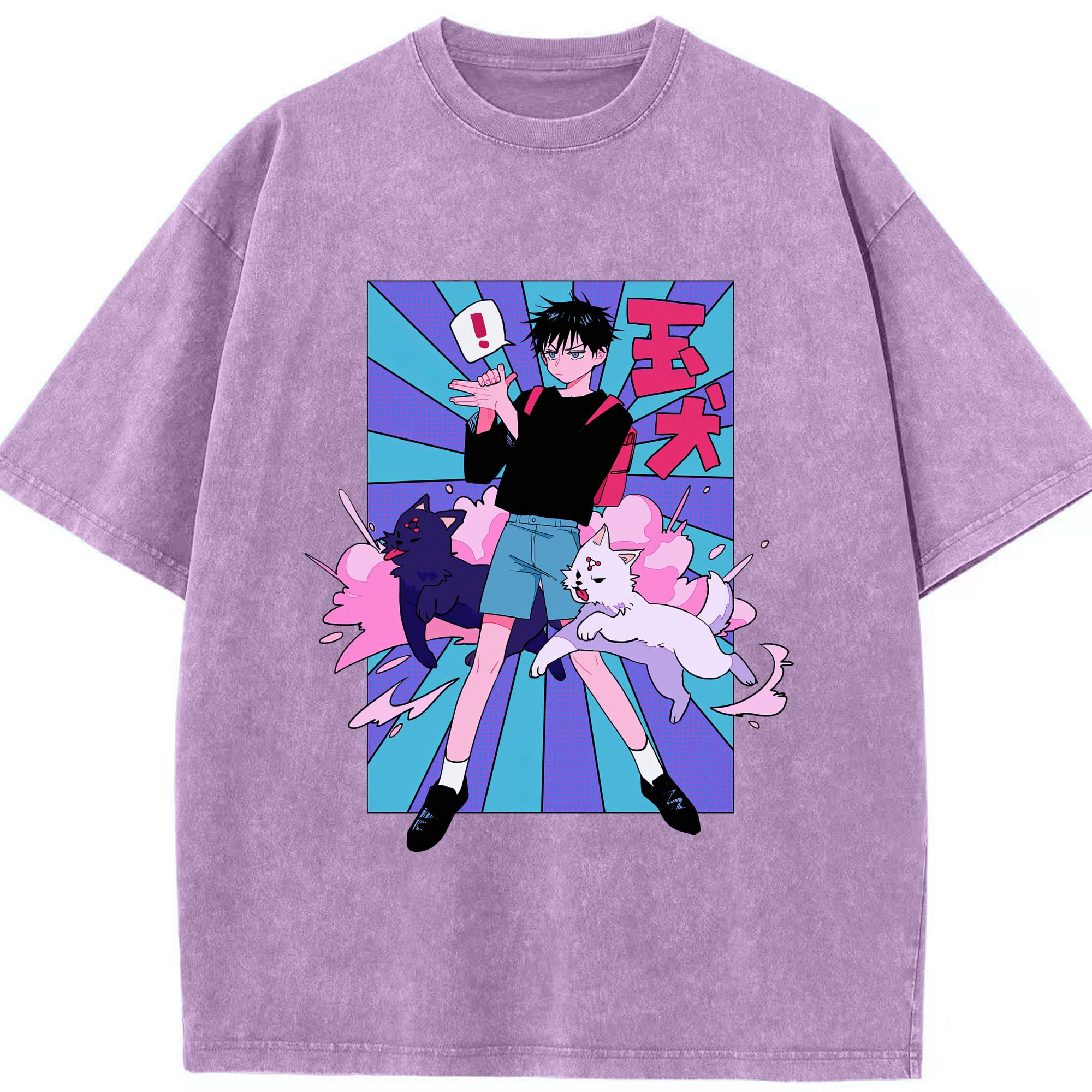 （画像用） 呪術廻戦 Jujutsu Kaisen 綿100% ヴィンテージ風 半袖Tシャツ（フロントプリント）