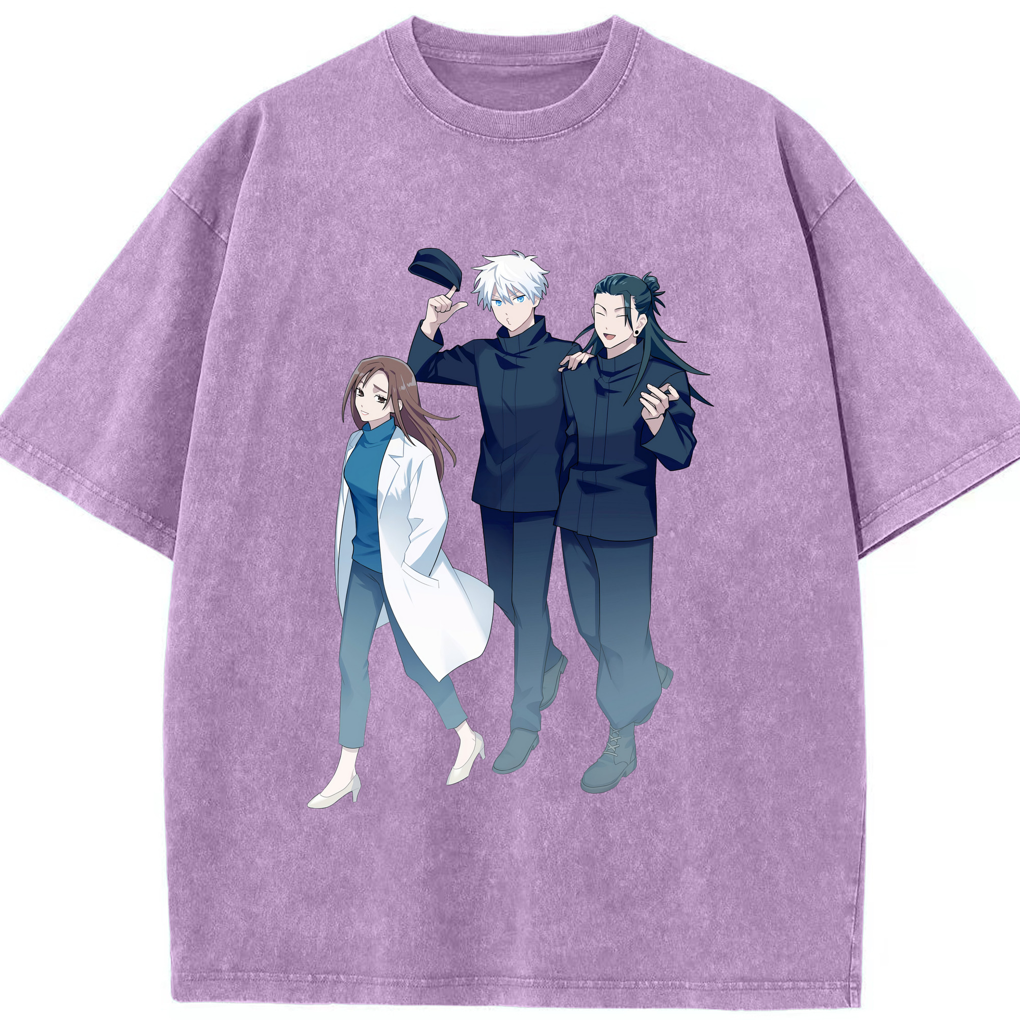 （画像用） 呪術廻戦 Jujutsu Kaisen 綿100% ヴィンテージ風 半袖Tシャツ（フロントプリント）