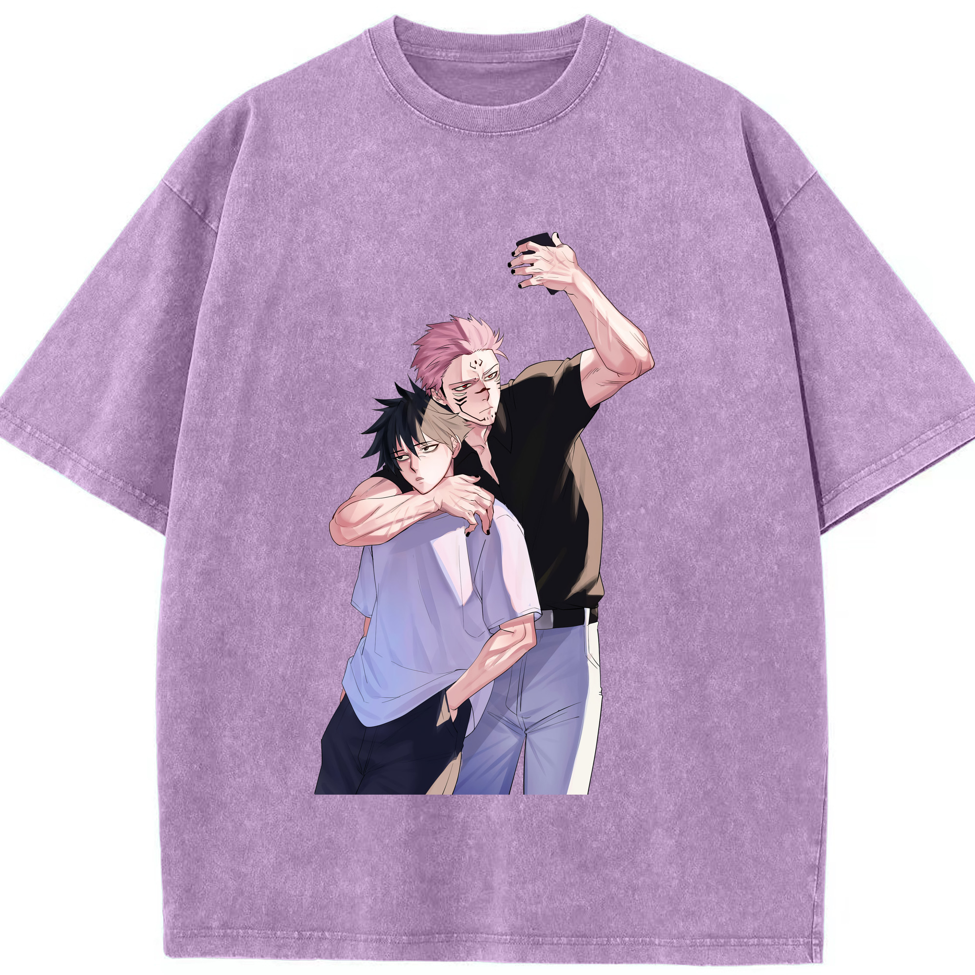 （画像用） 呪術廻戦 Jujutsu Kaisen 綿100% ヴィンテージ風 半袖Tシャツ（フロントプリント）