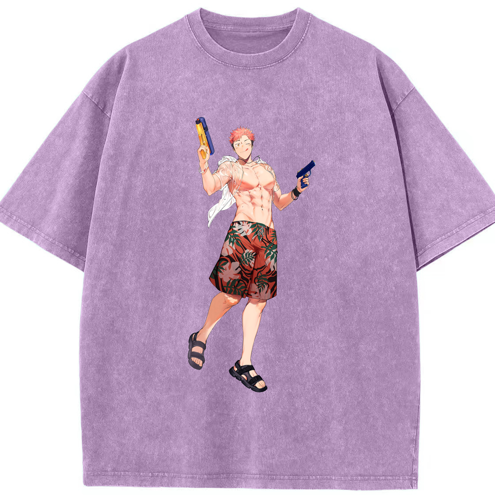 （画像用） 呪術廻戦 Jujutsu Kaisen 綿100% ヴィンテージ風 半袖Tシャツ（フロントプリント）