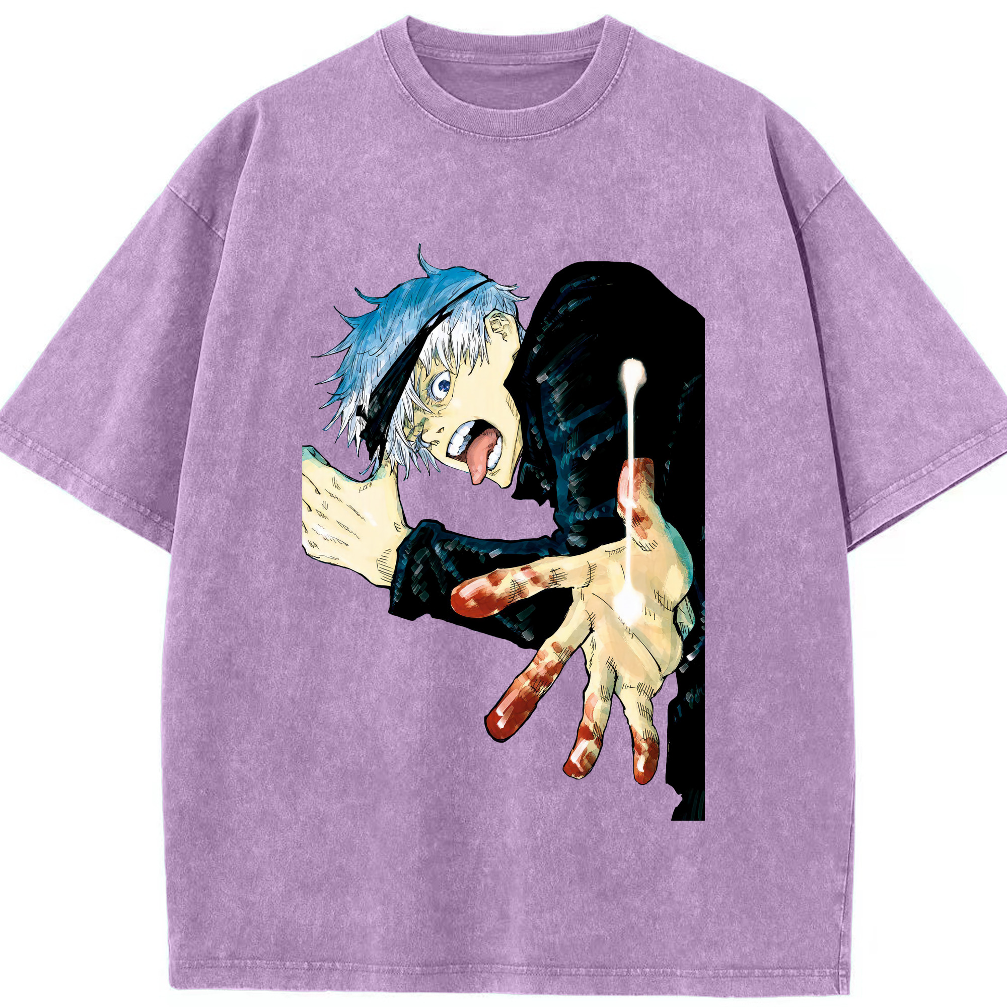 （画像用） 呪術廻戦 Jujutsu Kaisen 綿100% ヴィンテージ風 半袖Tシャツ（フロントプリント）