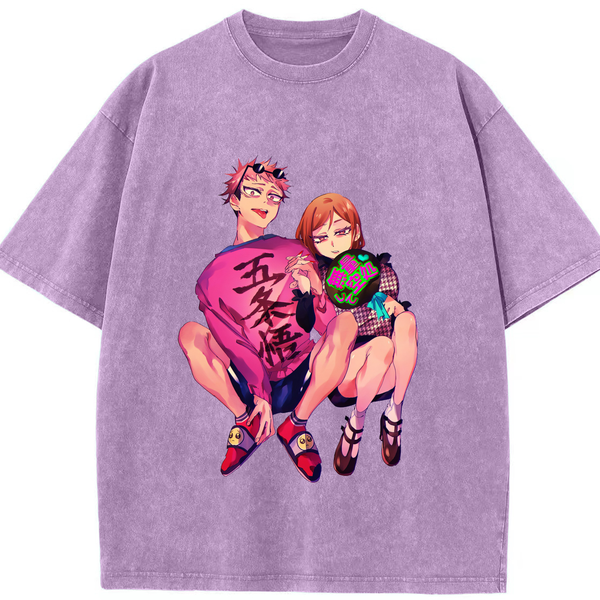 （画像用） 呪術廻戦 Jujutsu Kaisen 綿100% ヴィンテージ風 半袖Tシャツ（フロントプリント）