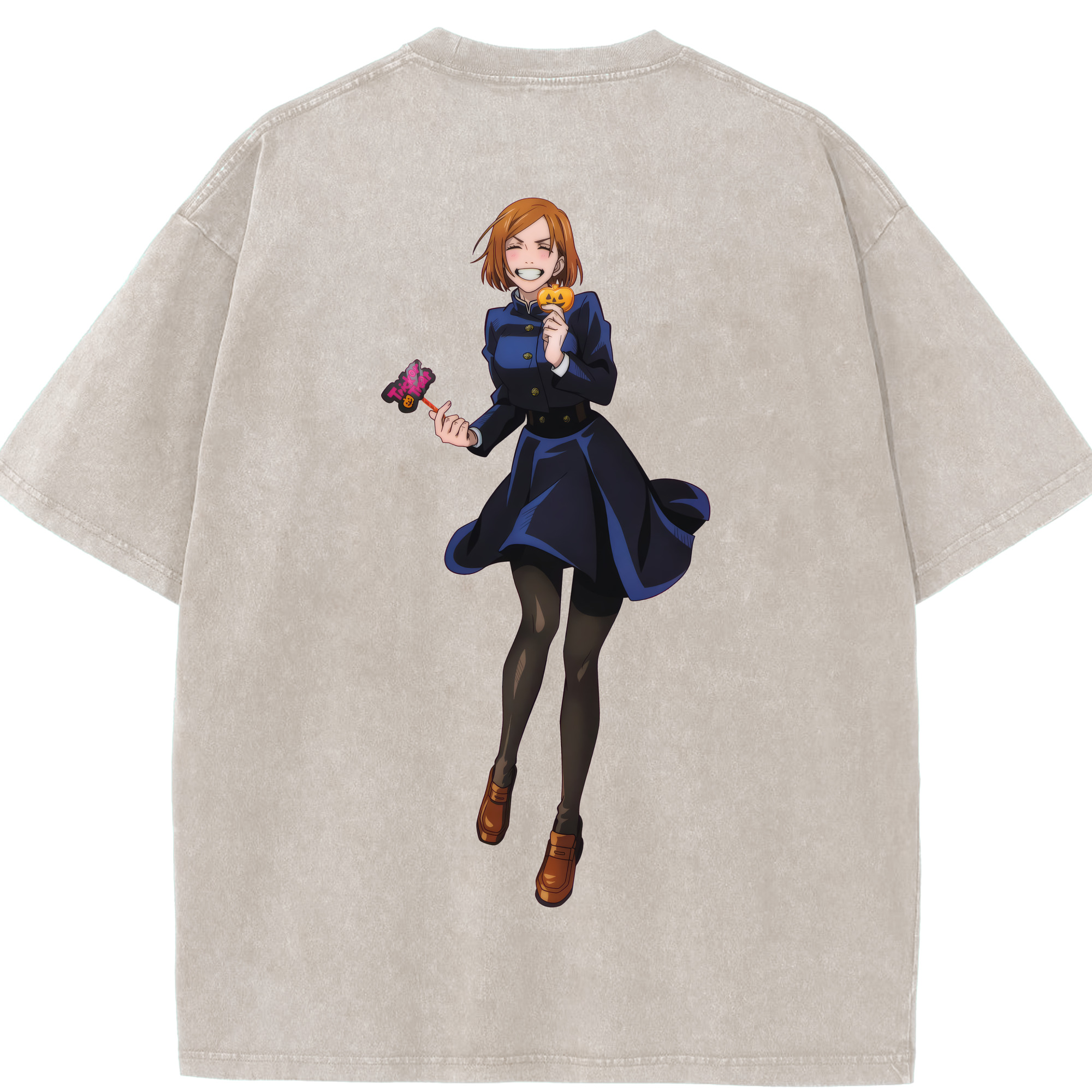 （画像用） 呪術廻戦 Jujutsu Kaisen 綿100% ヴィンテージ風 半袖Tシャツ（背面プリント）