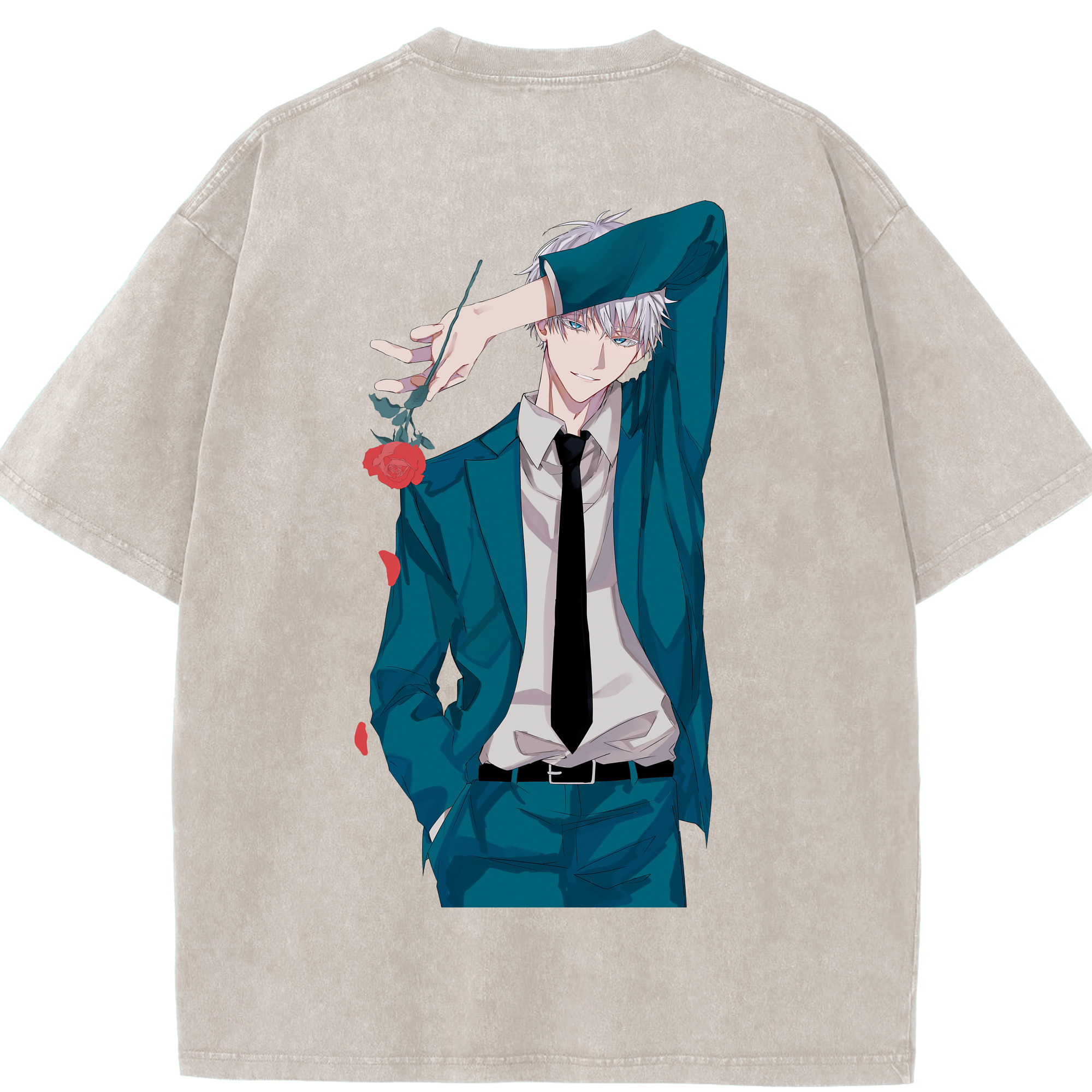 （画像用） 呪術廻戦 Jujutsu Kaisen 綿100% ヴィンテージ風 半袖Tシャツ（背面プリント）