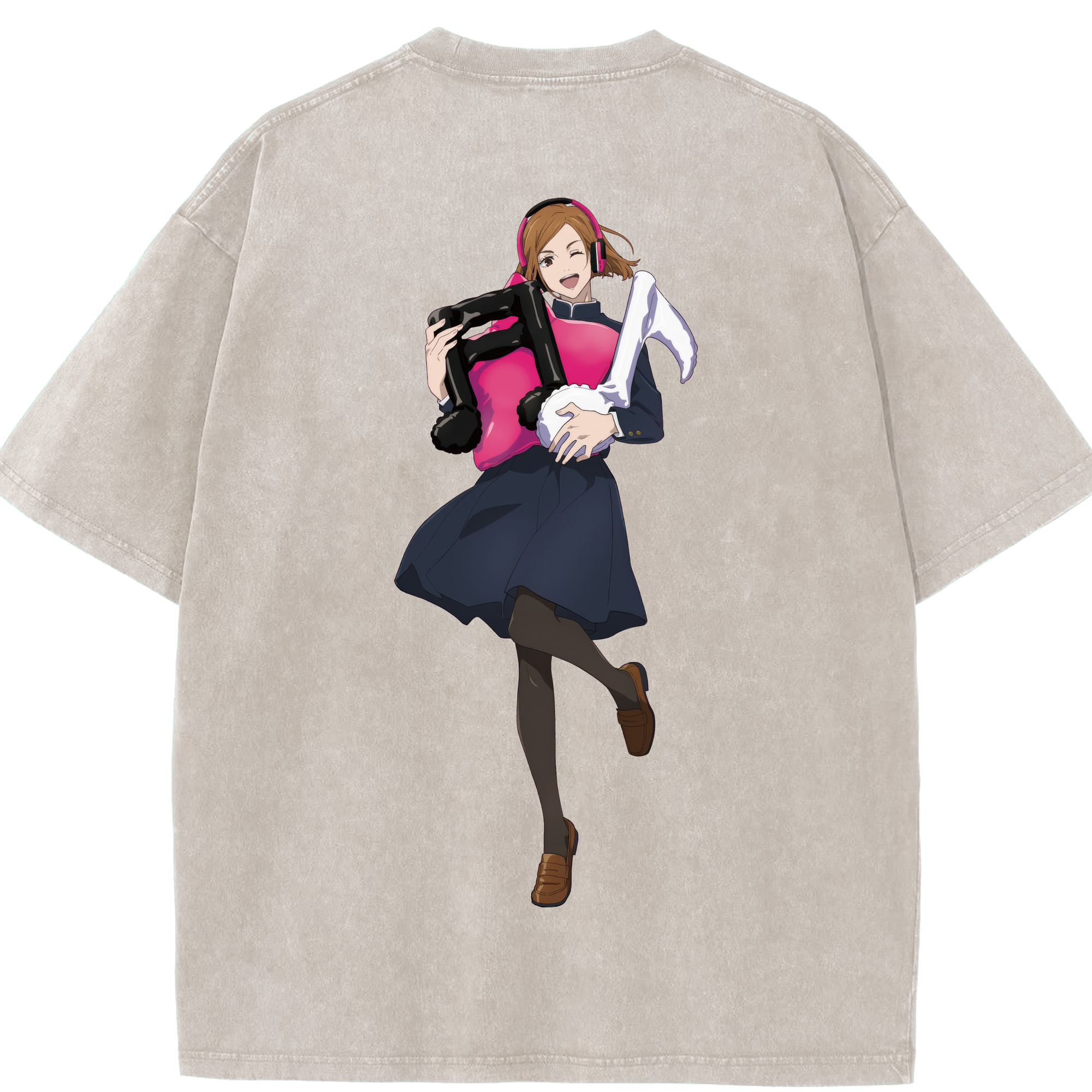 （画像用） 呪術廻戦 Jujutsu Kaisen 綿100% ヴィンテージ風 半袖Tシャツ（背面プリント）
