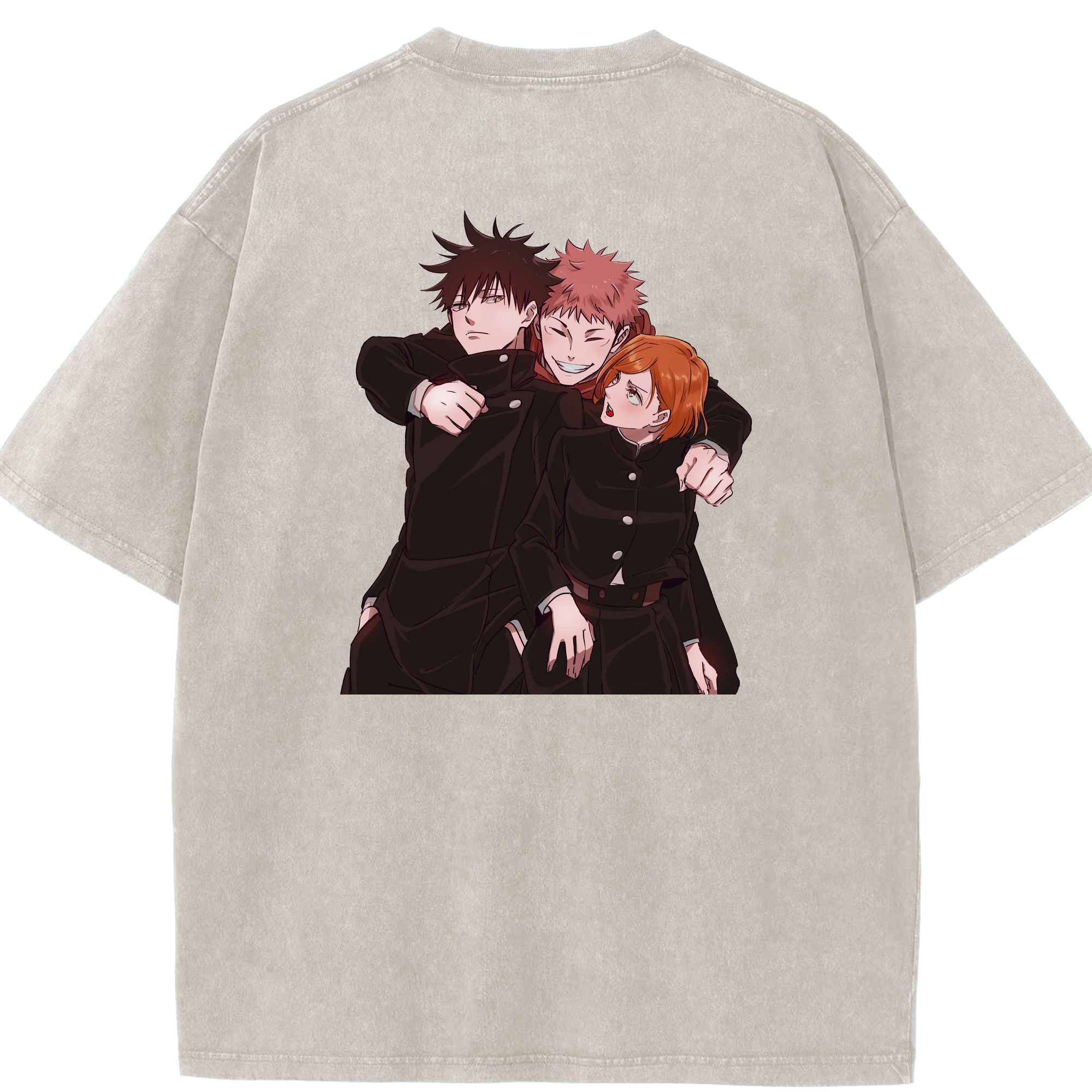 （画像用） 呪術廻戦 Jujutsu Kaisen 綿100% ヴィンテージ風 半袖Tシャツ（背面プリント）