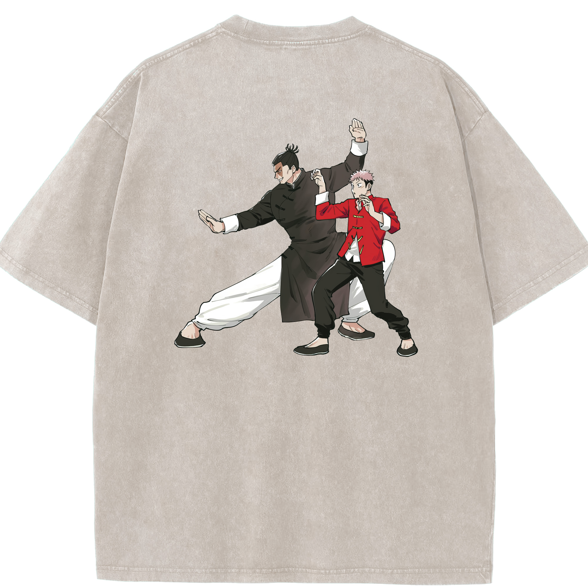 （画像用） 呪術廻戦 Jujutsu Kaisen 綿100% ヴィンテージ風 半袖Tシャツ（背面プリント）
