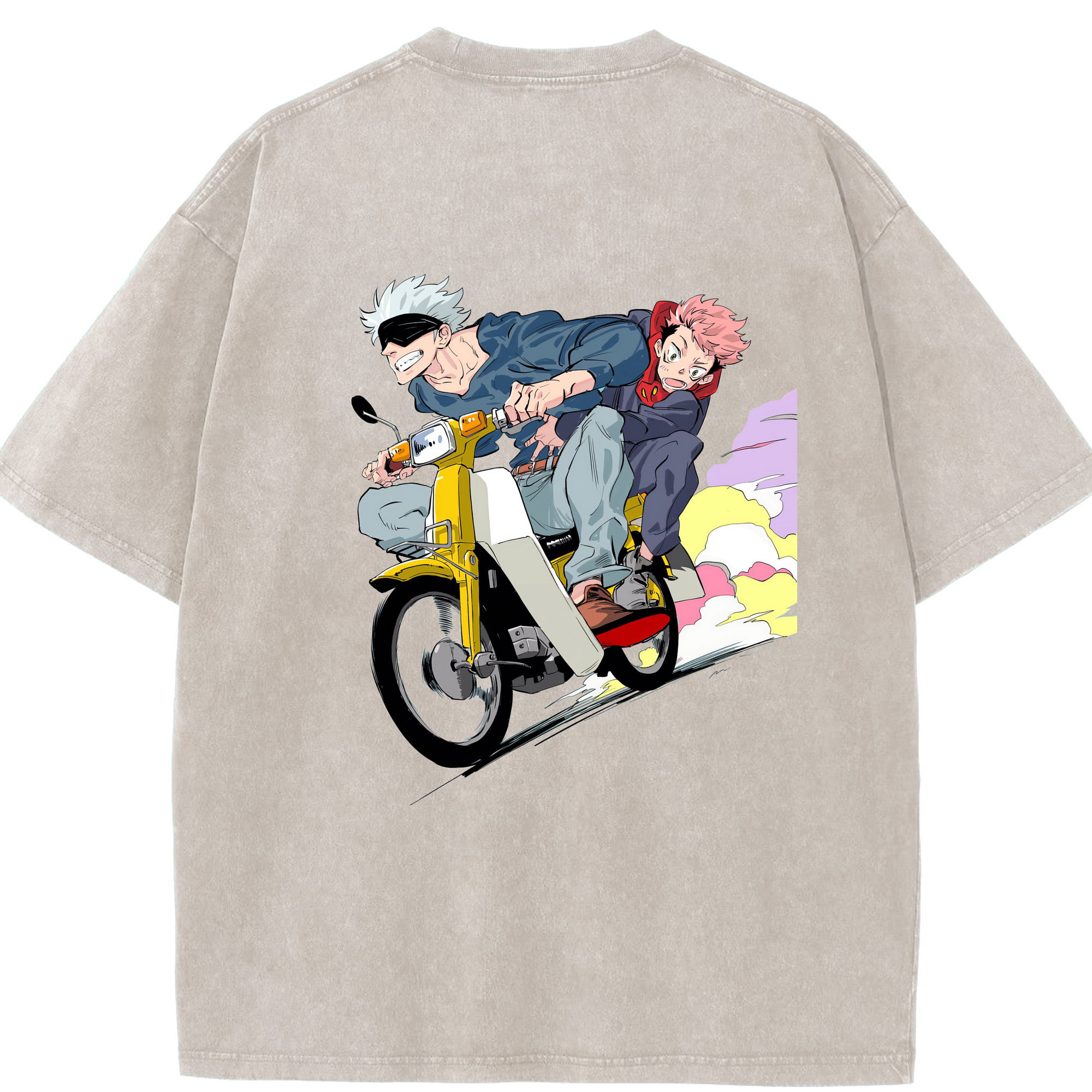 （画像用） 呪術廻戦 Jujutsu Kaisen 綿100% ヴィンテージ風 半袖Tシャツ（背面プリント）
